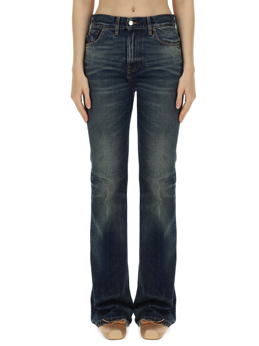 HAIKURE    FLORA VINTAGE COTTON DENIM JEANS