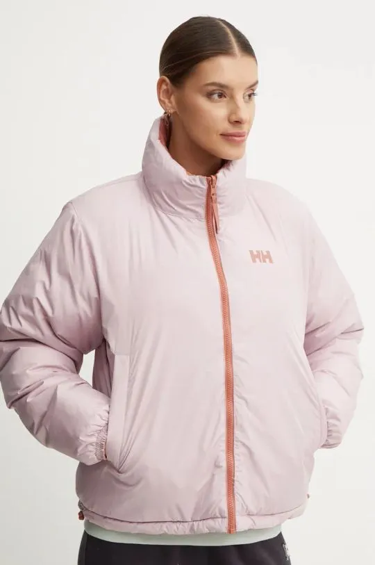 Helly Hansen reversible jacket women's pink color