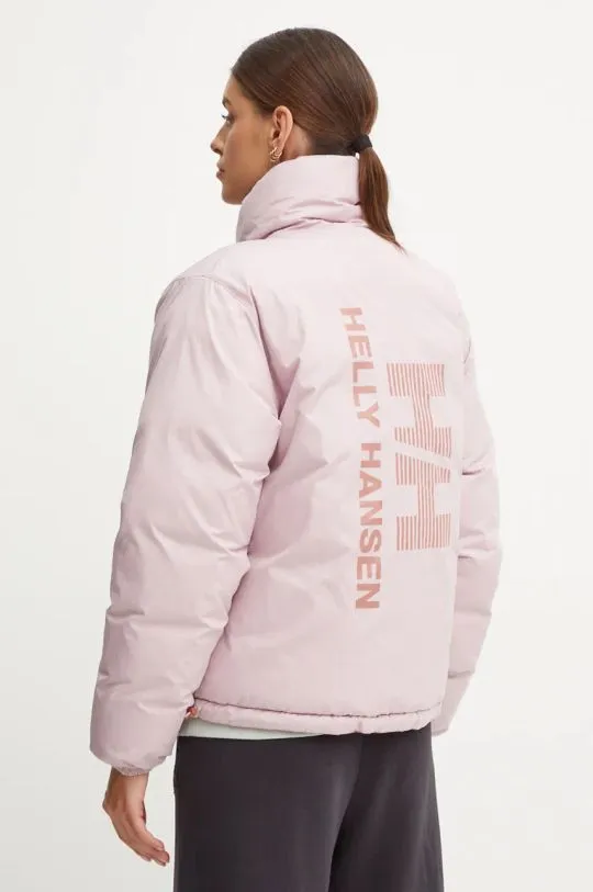 Helly Hansen reversible jacket women's pink color