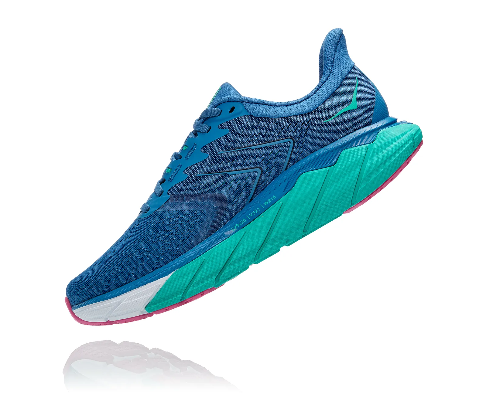 Hoka Womens Arahi 5 Lightweight Support Sneaker-  Vallarta Blue/Atlantis