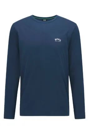 Hugo Boss Curved Chest Logo L/S Tee Navy