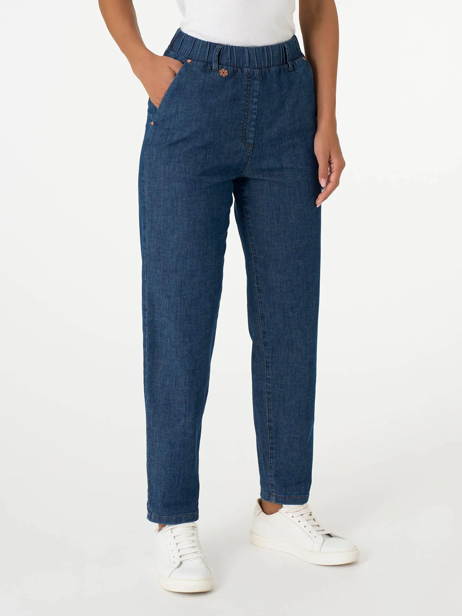 Jeans Carrot in Light Denim - Indigo