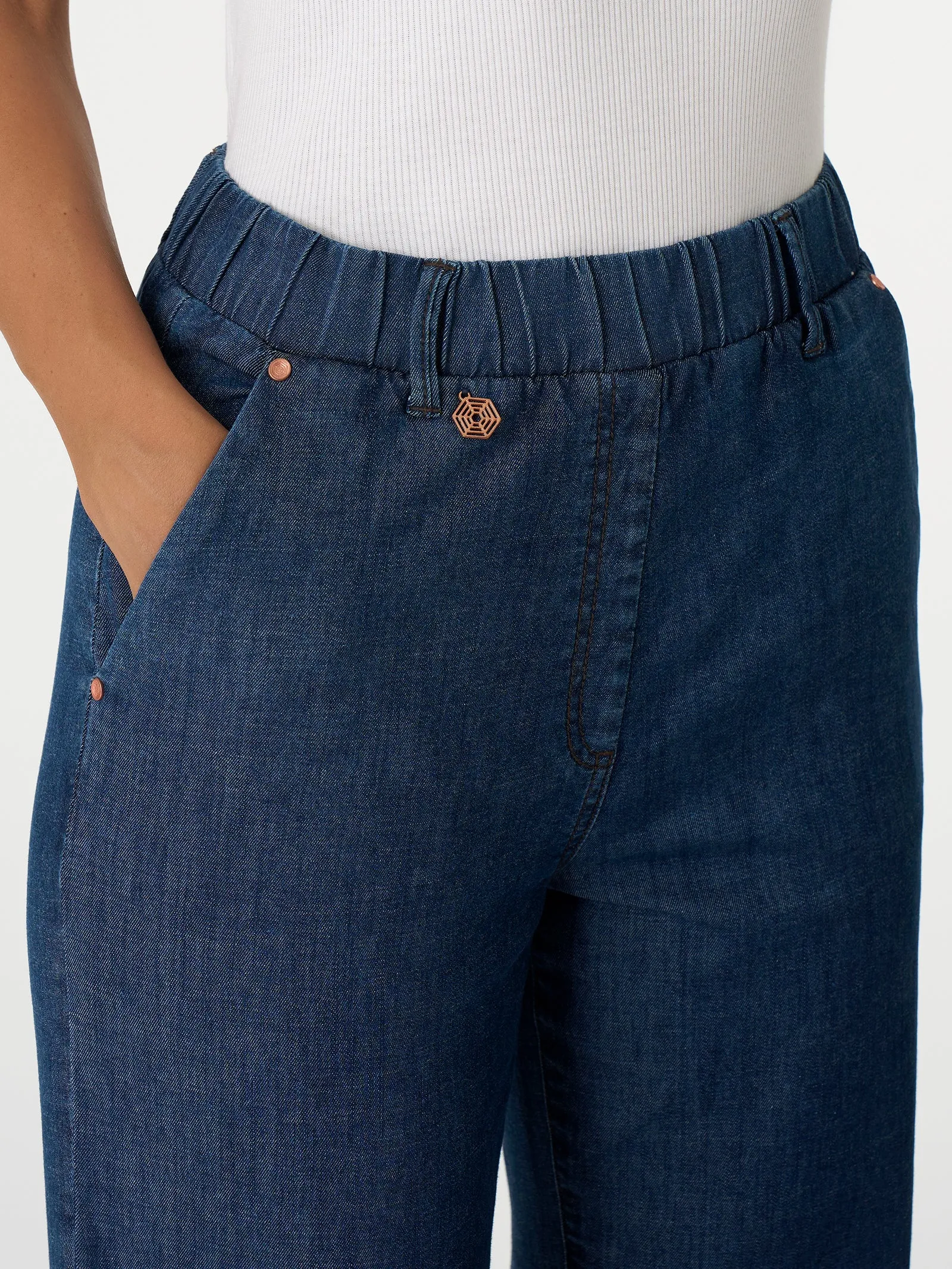 Jeans Carrot in Light Denim - Indigo