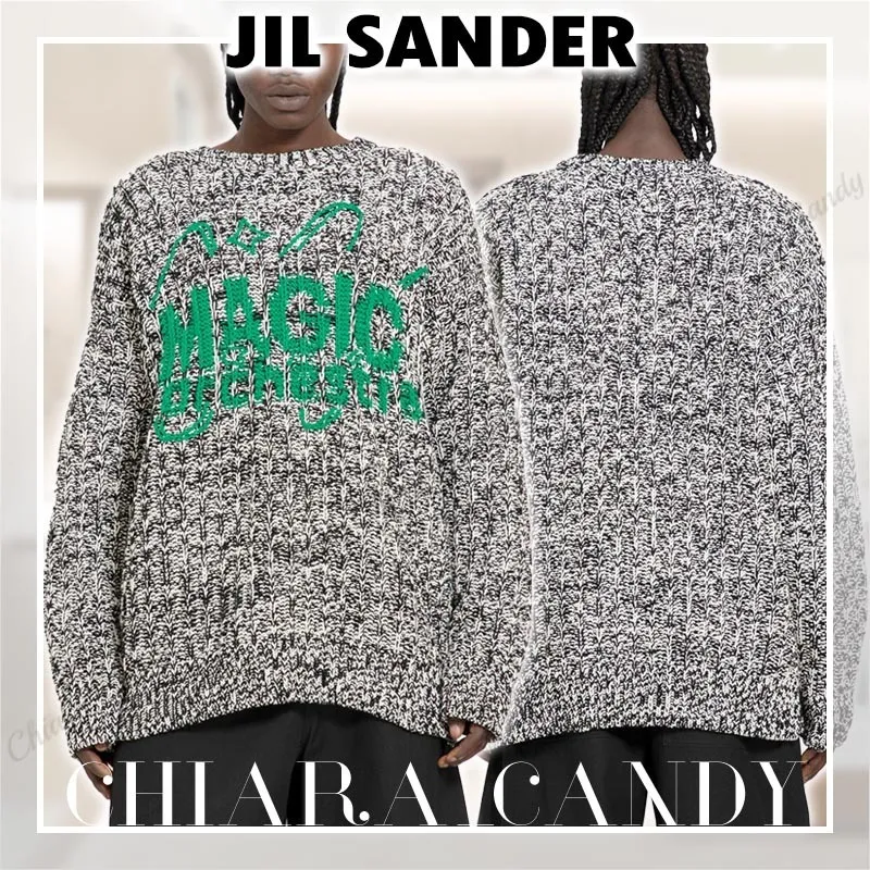 Jil Sander  |Crew Neck Wool Street Style Long Sleeves Cotton Logo