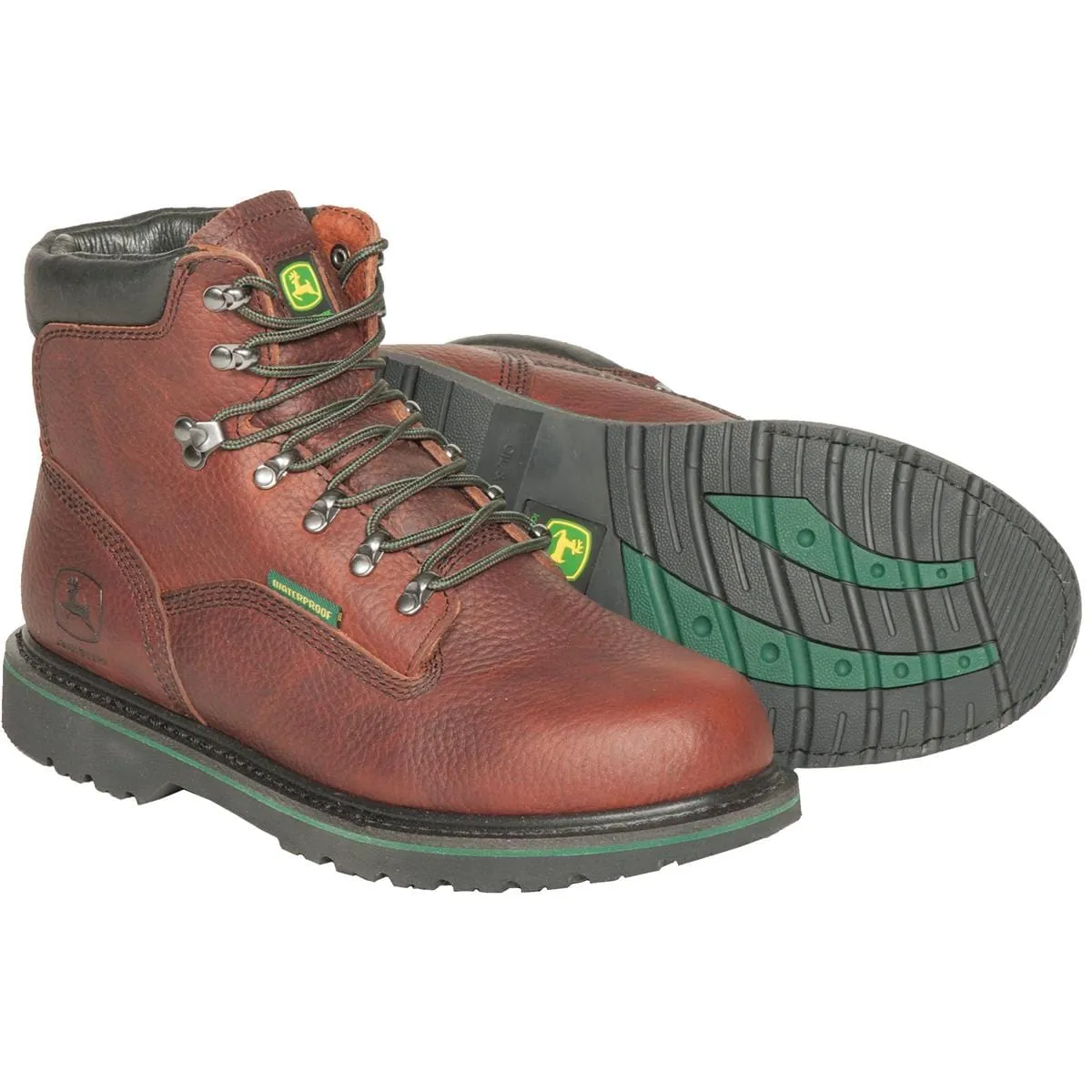 John Deere 6H or 8H Plain Toe Waterproof Boots