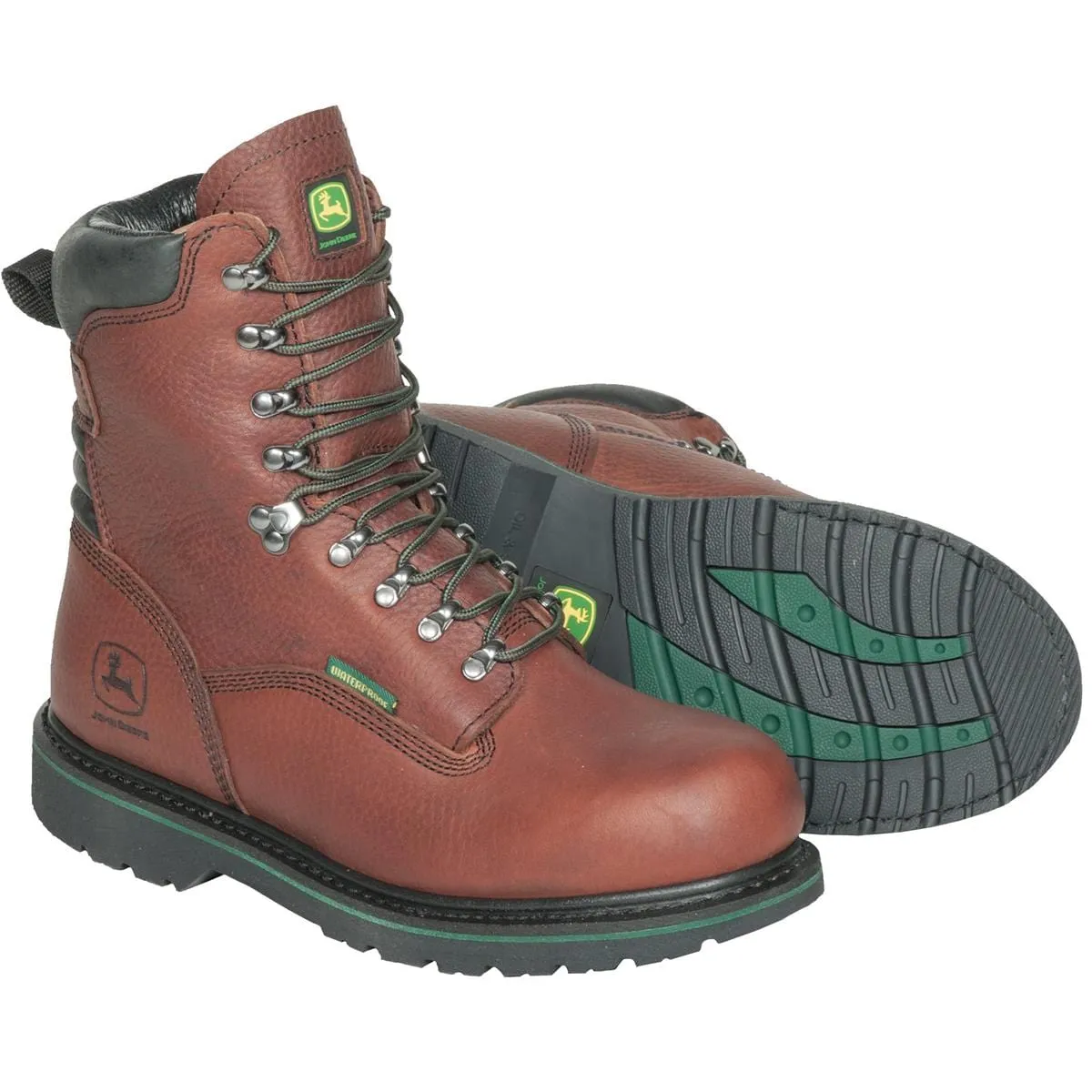 John Deere 6H or 8H Plain Toe Waterproof Boots