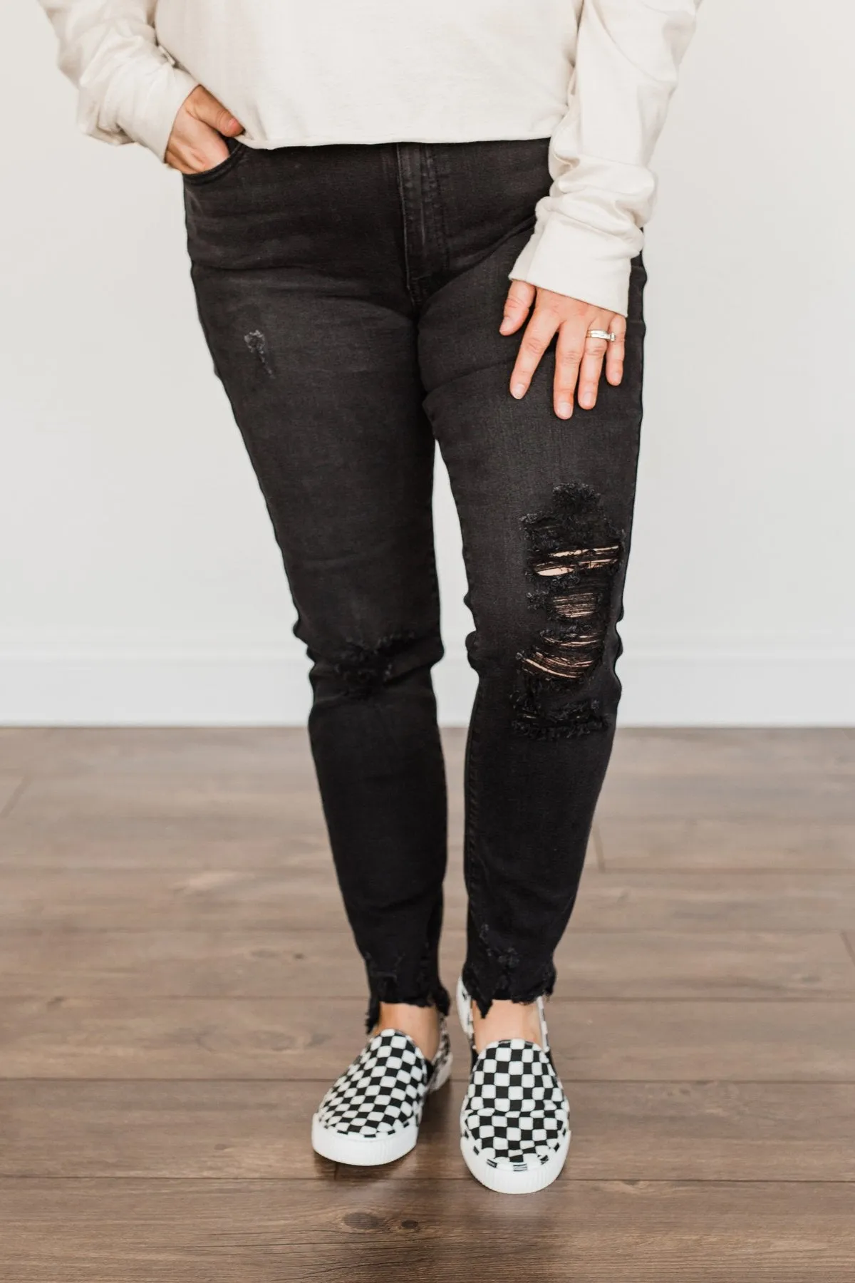 Just USA Distressed Jeans- Evangeline Wash