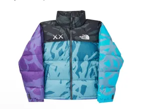 KAWS X The North Face Retro 1996 Nuptse Print ‘MONTEREY BLUE ‘