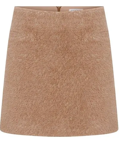 La Loune Women's Neutrals Nova Camel Mini Skirt