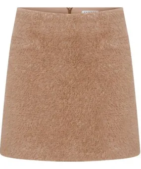 La Loune Women's Neutrals Nova Camel Mini Skirt