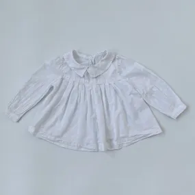 Marie-Chantal White Polka Dot Blouse With Collar: 3 Years