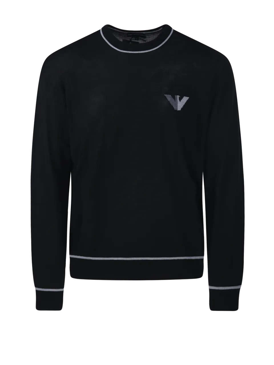 MEN EMPORIO ARMANI BLACK VIRGIN WOOL SWEATER