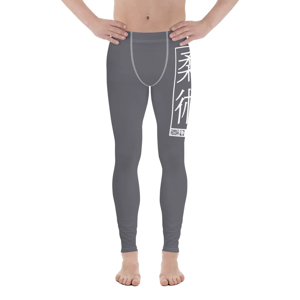 Men's Athletic Workout Leggings For Jiu Jitsu 019 - Charcoal