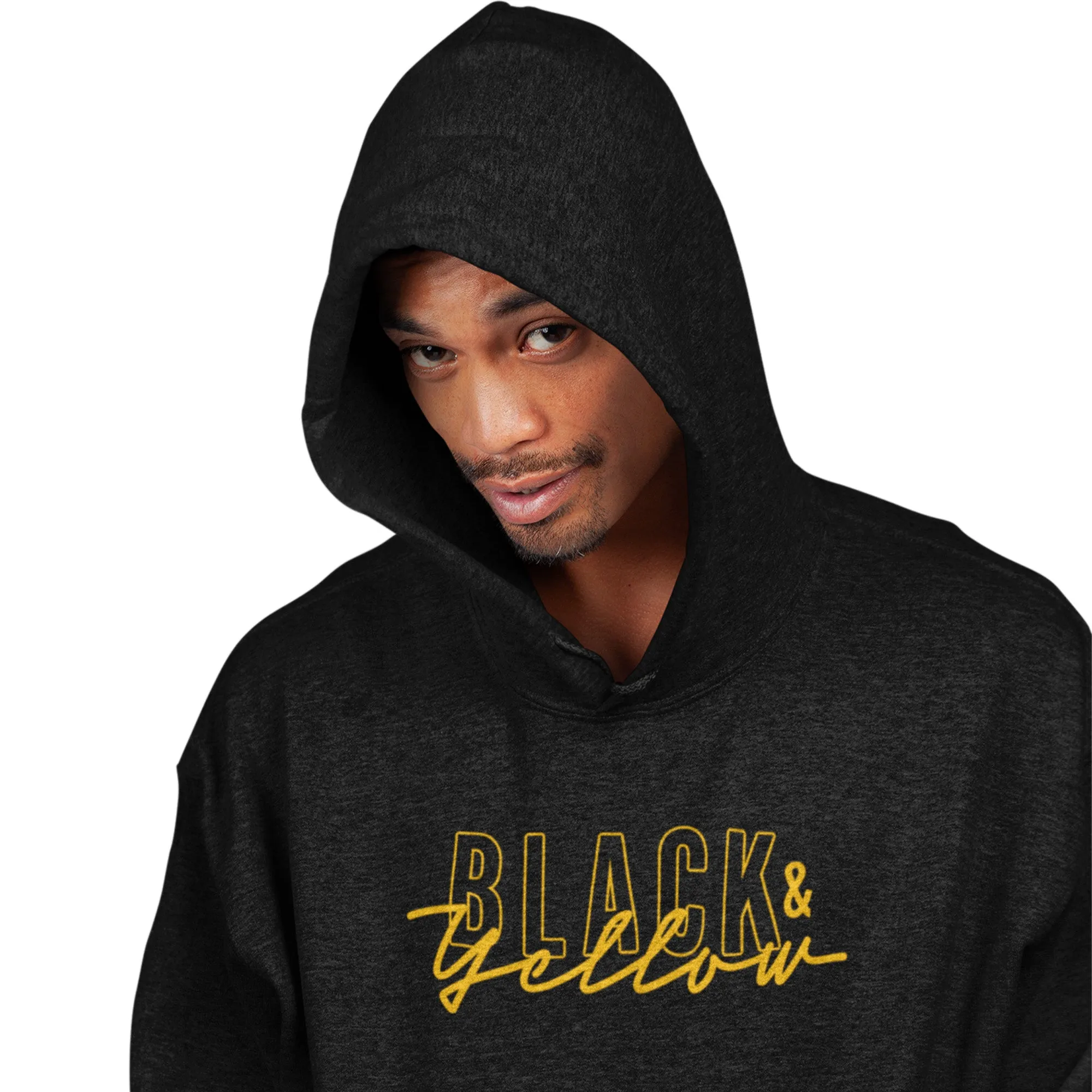 Midweight Hoodie –Black & Yellow