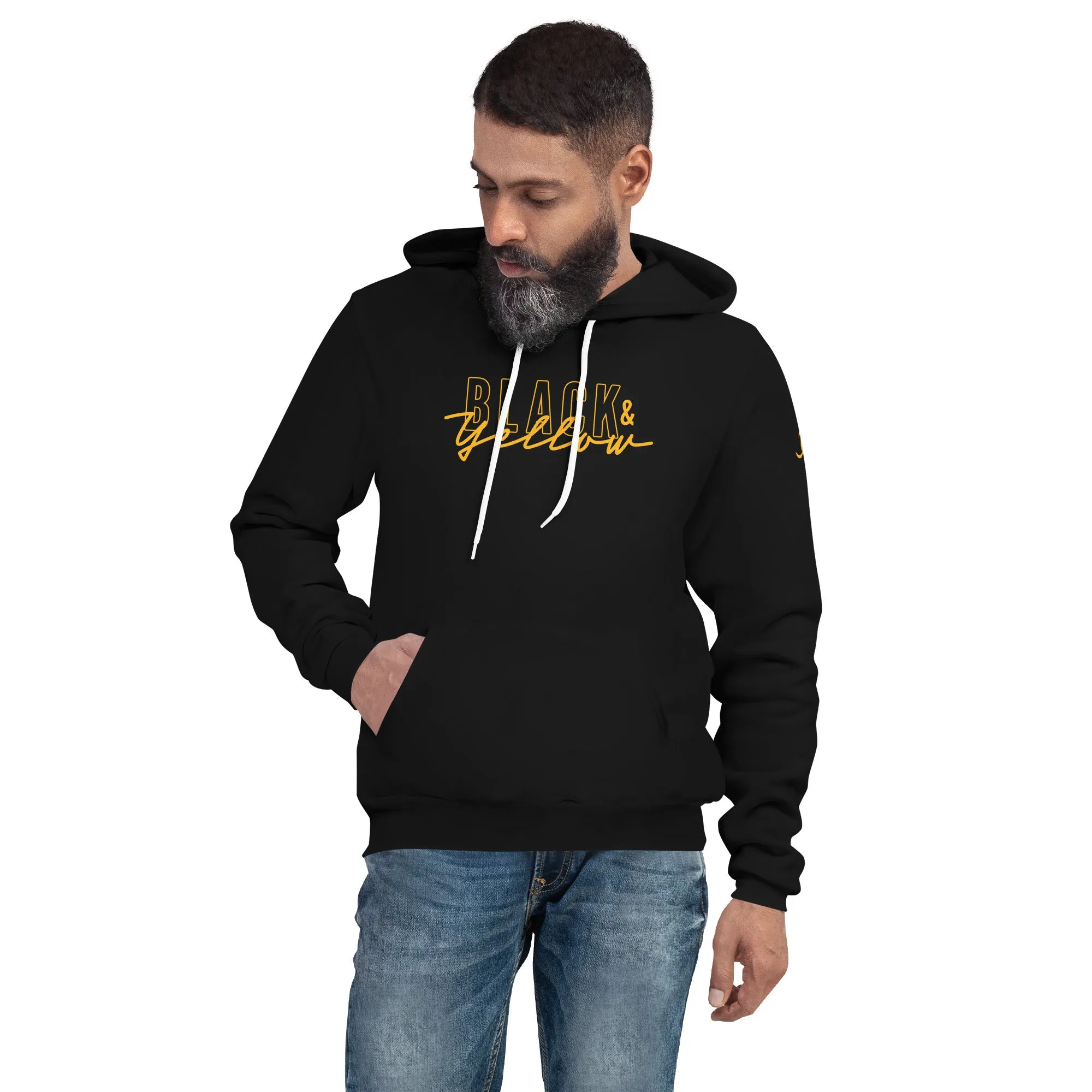 Midweight Hoodie –Black & Yellow