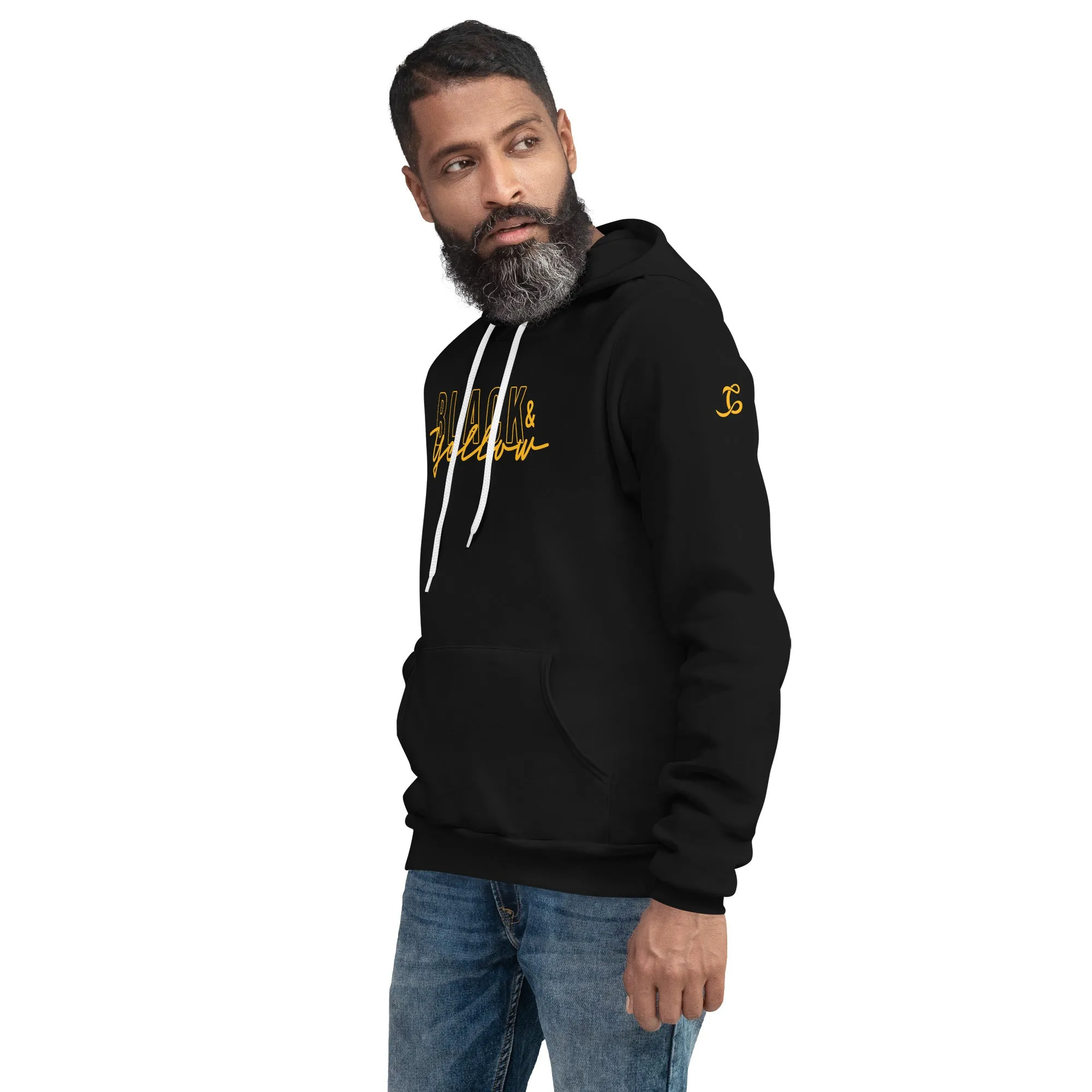 Midweight Hoodie –Black & Yellow