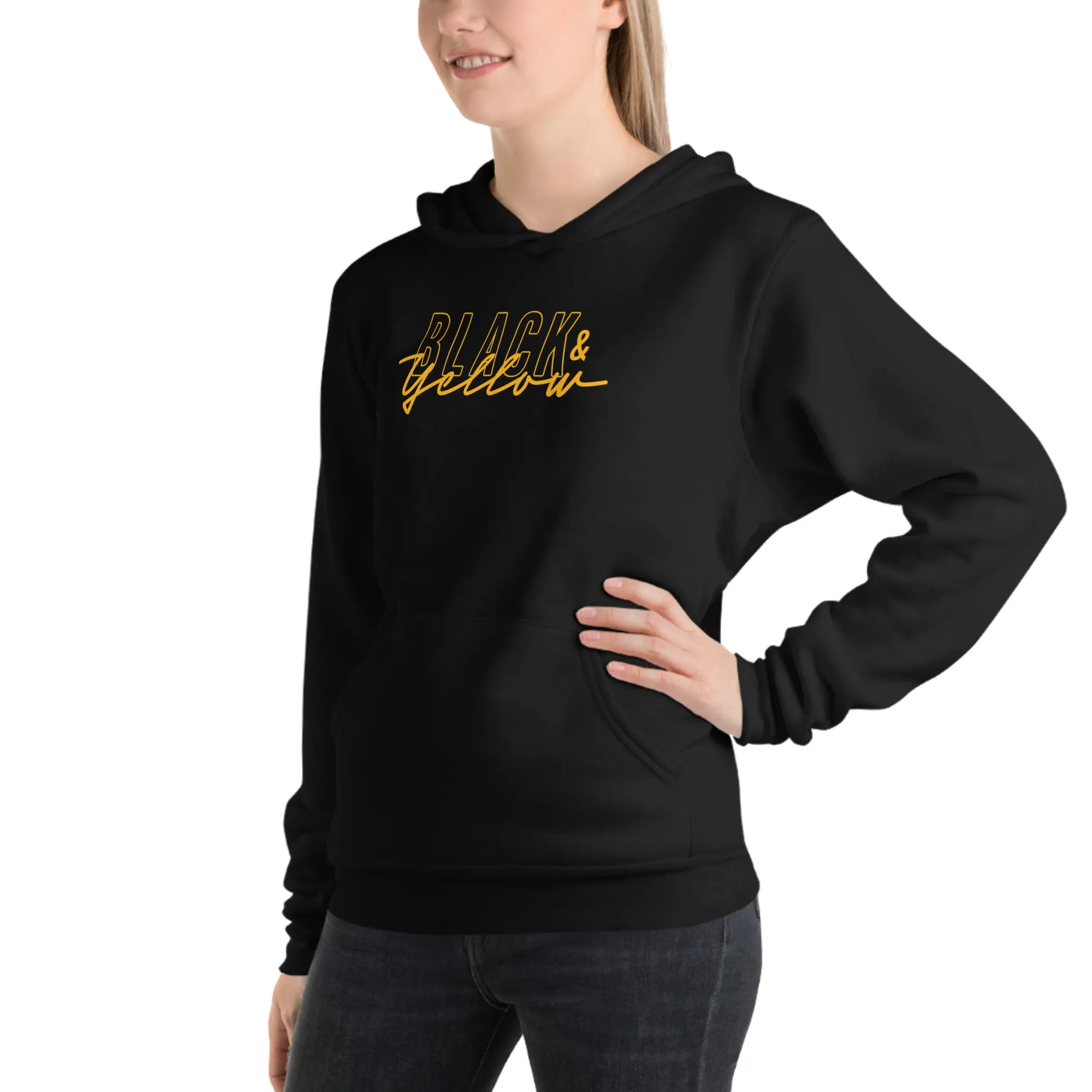 Midweight Hoodie –Black & Yellow