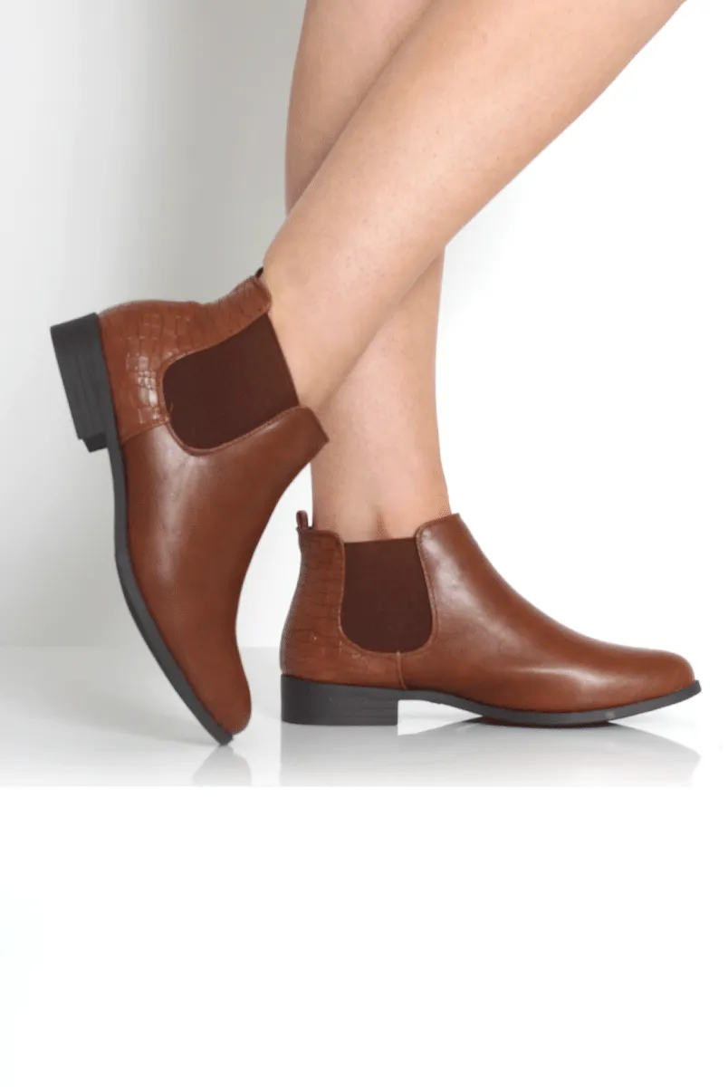 Mila Camel Ankle Boots