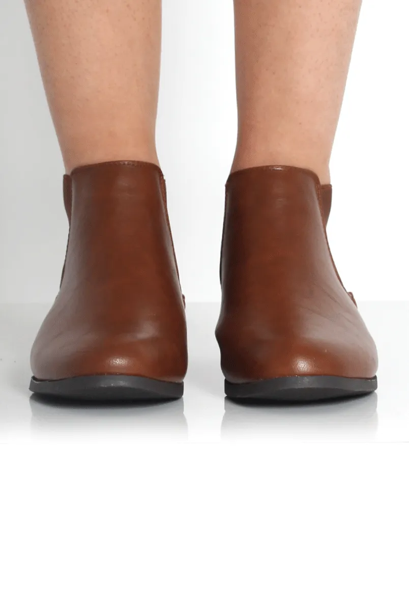 Mila Camel Ankle Boots