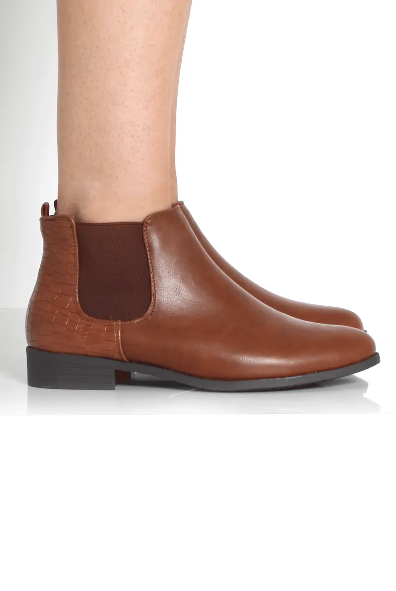 Mila Camel Ankle Boots