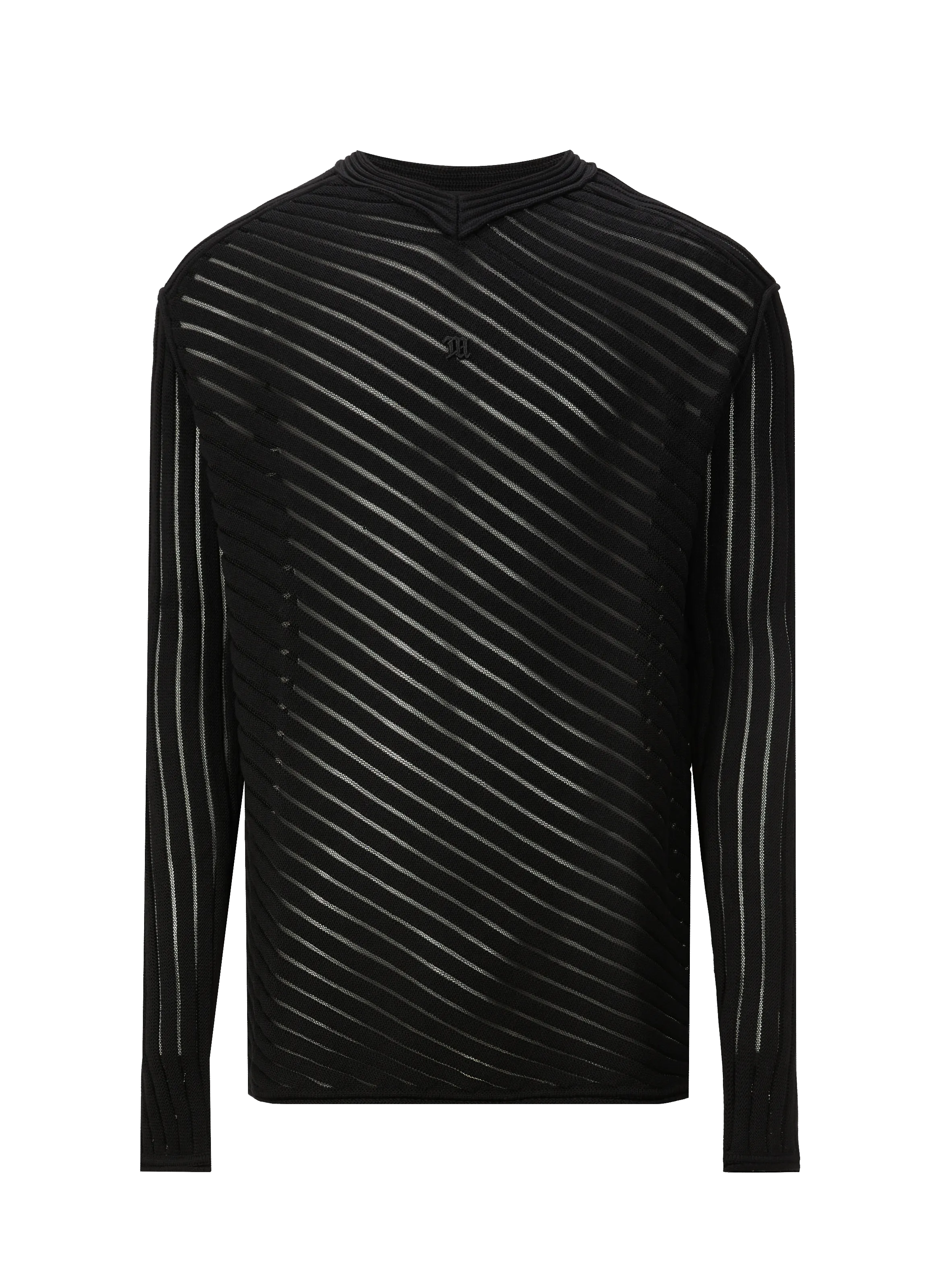 MISBHV  Transparent and openwork sweater - Black