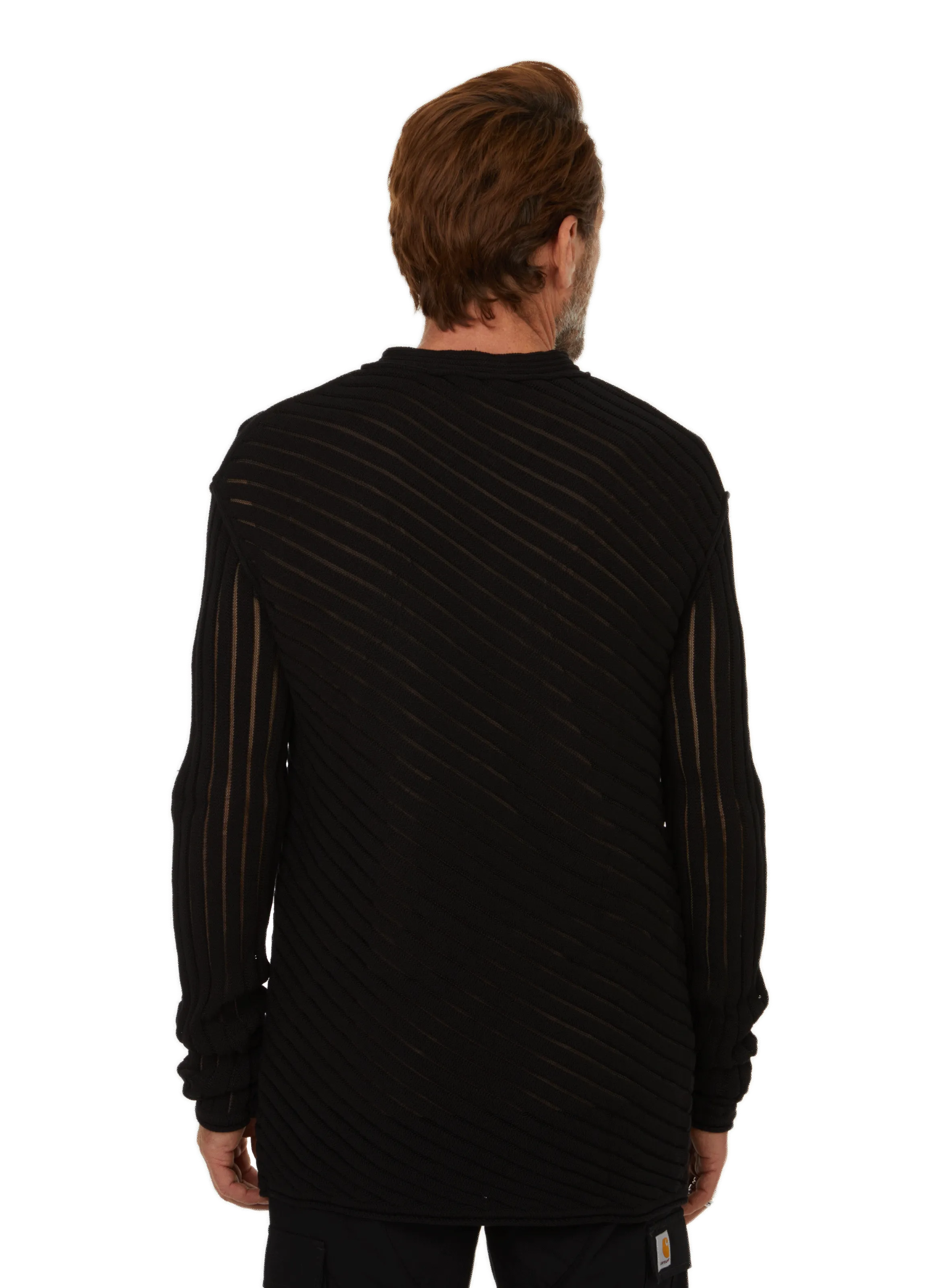 MISBHV  Transparent and openwork sweater - Black