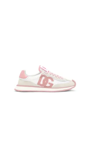 Mixed-material Dg Cushion Sneakers - Pink