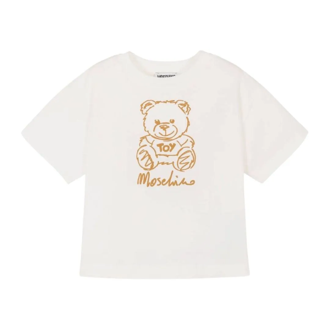 Moschino T-Shirt Logo Big Bear White