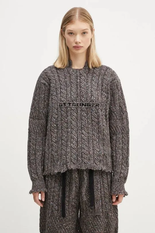 Ottolinger wool blend jumper Knit Chunky Sweater women’s brown color 1070201521