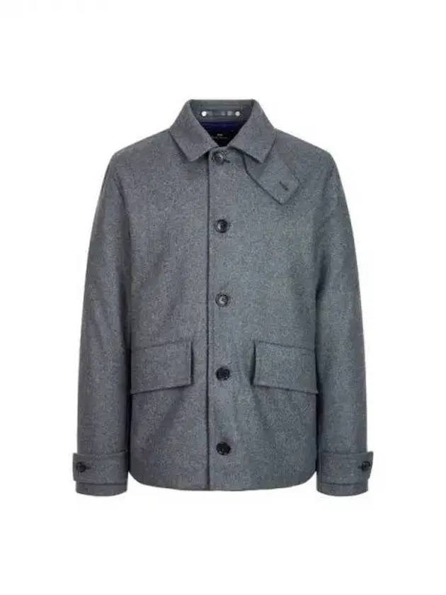 Overseas Station Season Big Chance 8 18 PS Wool Blend Button Up Jacket Dark Gray 271582