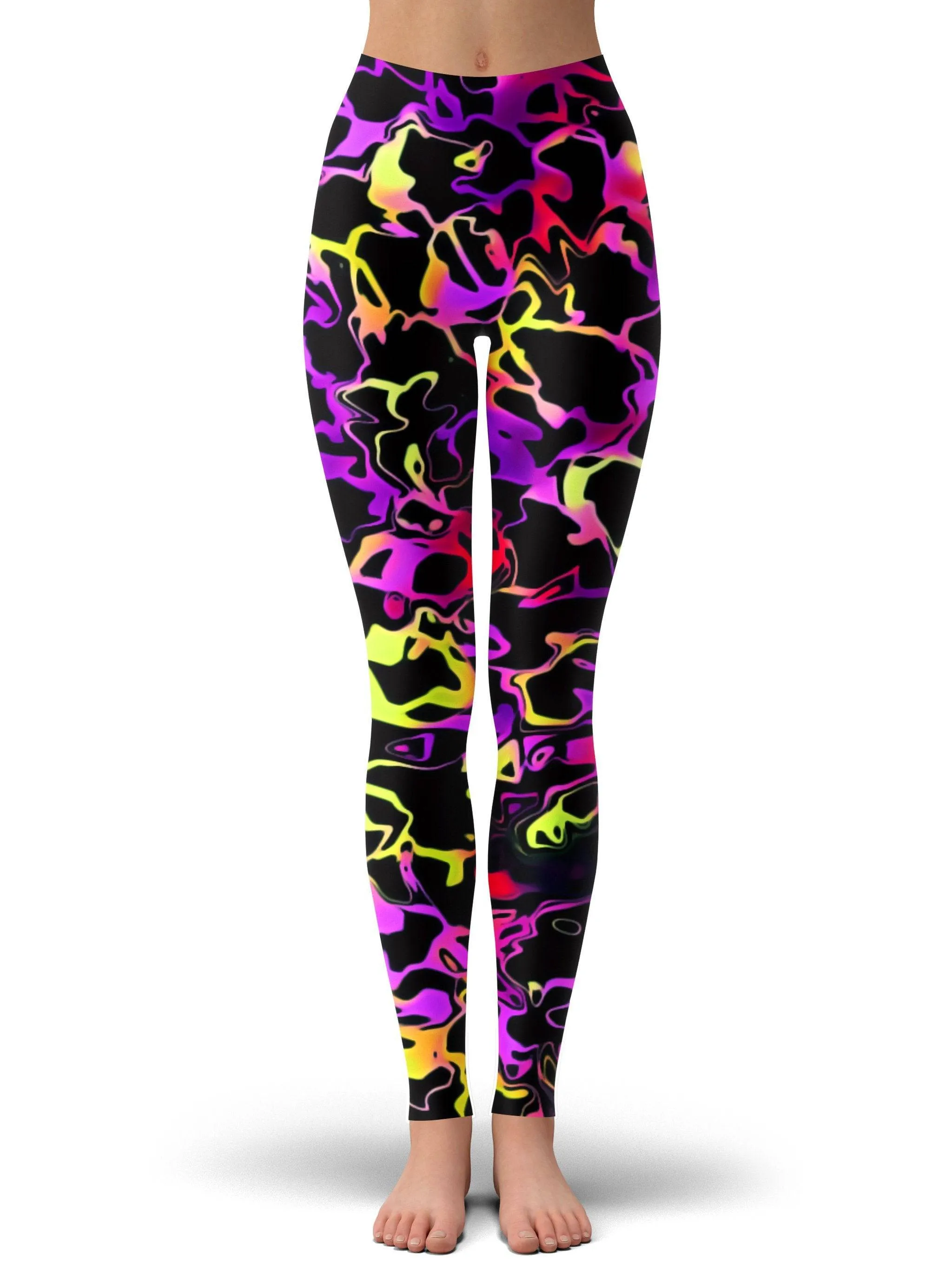 Psychedelic Rainbow Leopard Leggings