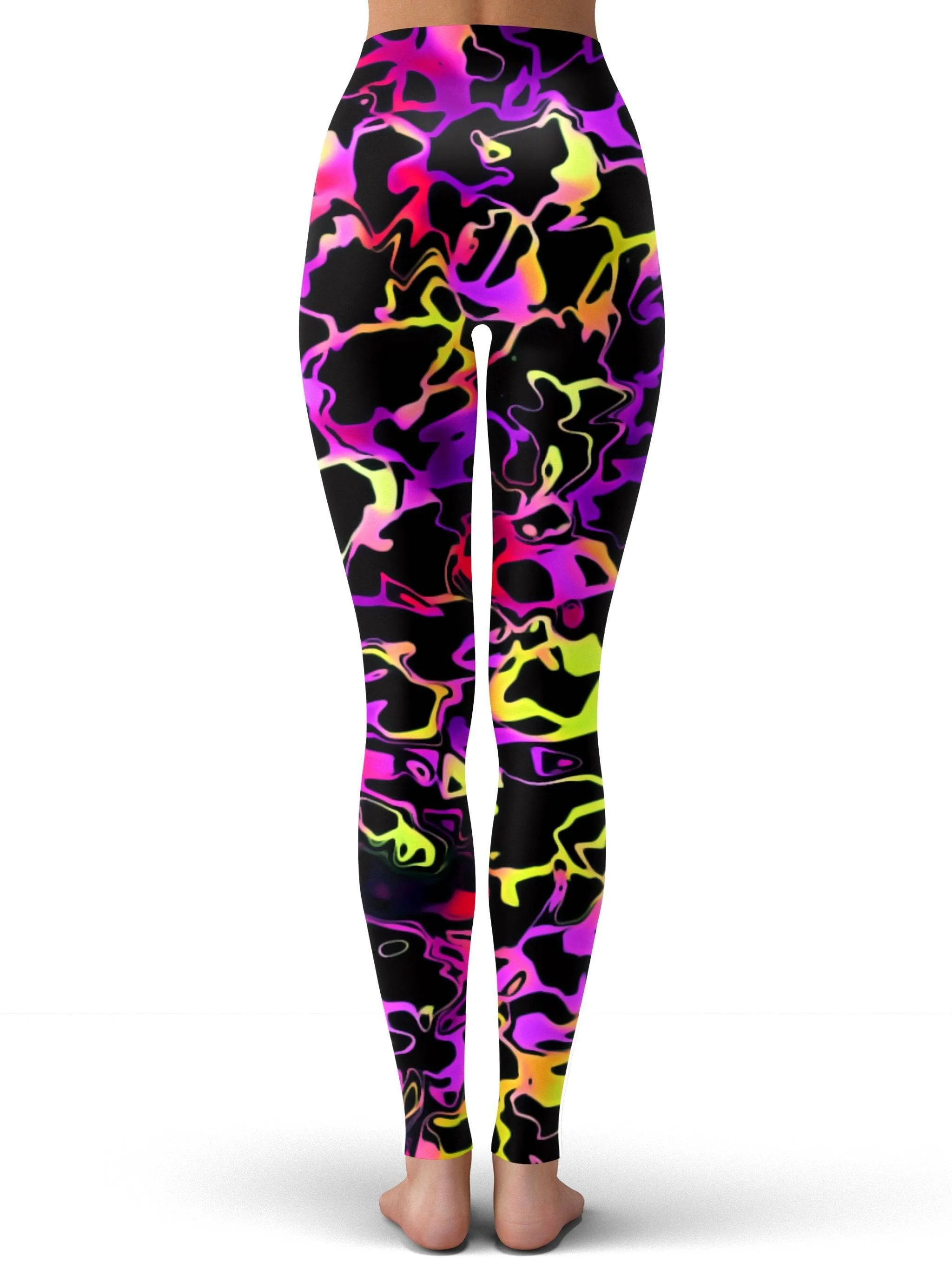 Psychedelic Rainbow Leopard Leggings