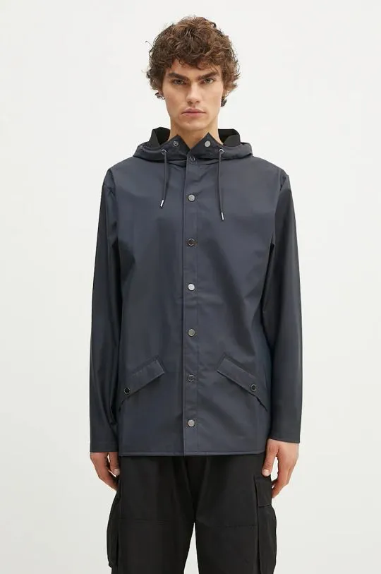 Rains jacket 12010 Jacket navy blue color