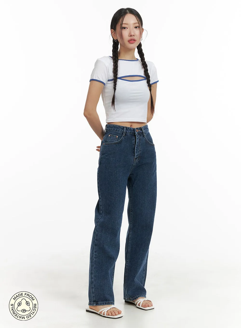 Recycled Straight Fit Jeans OM428