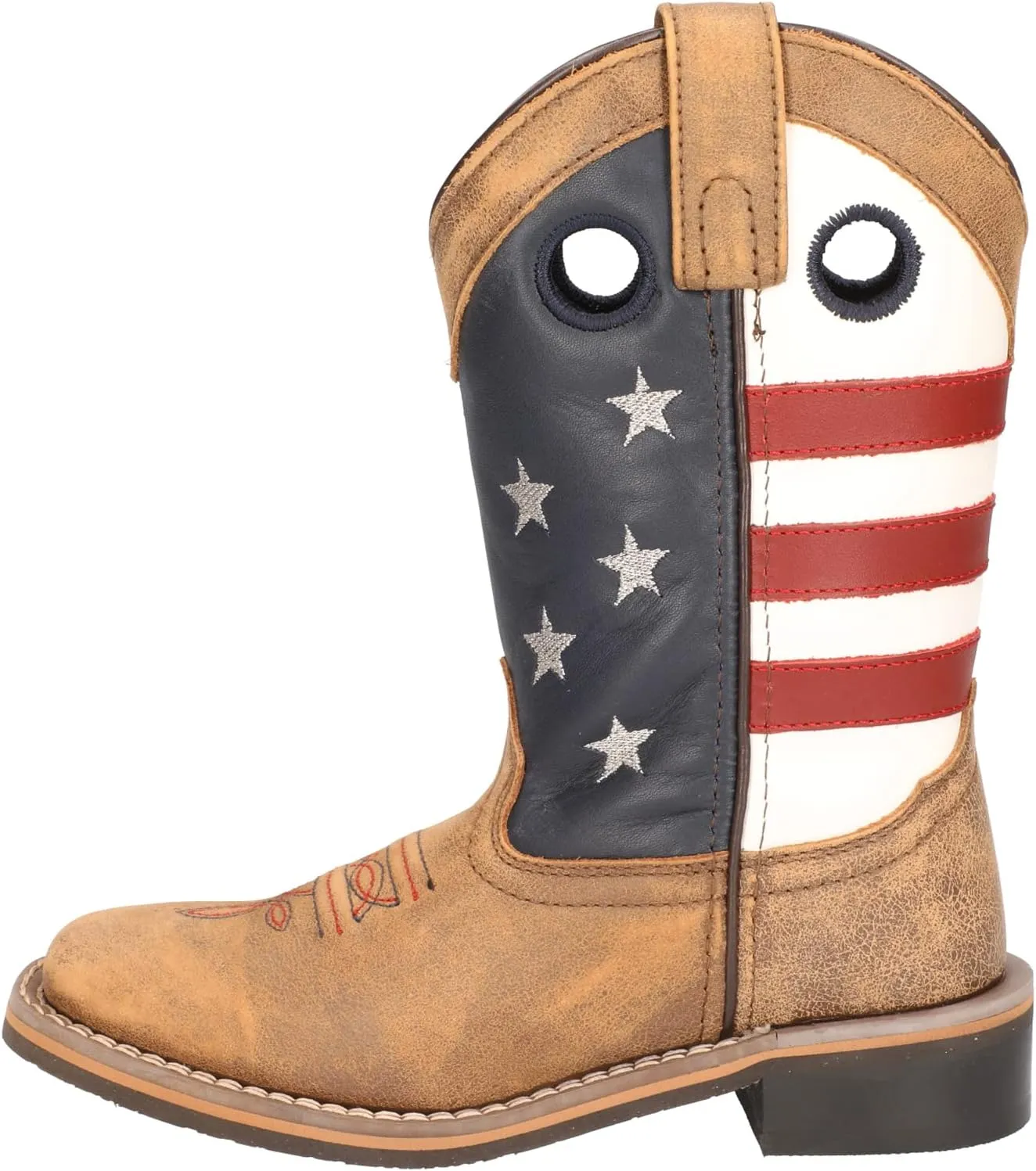 SMOKEY MOUNTAIN STARS AND STRIPES WESTERN BOOTS YOUTH 4.5