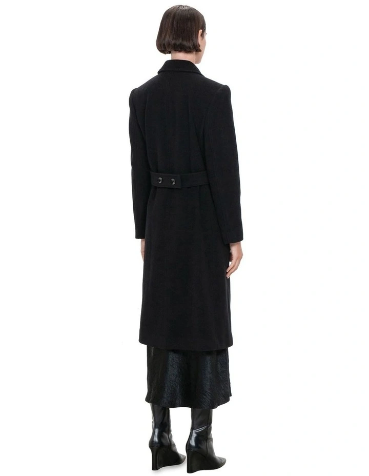 Soft Wool Coat in Black