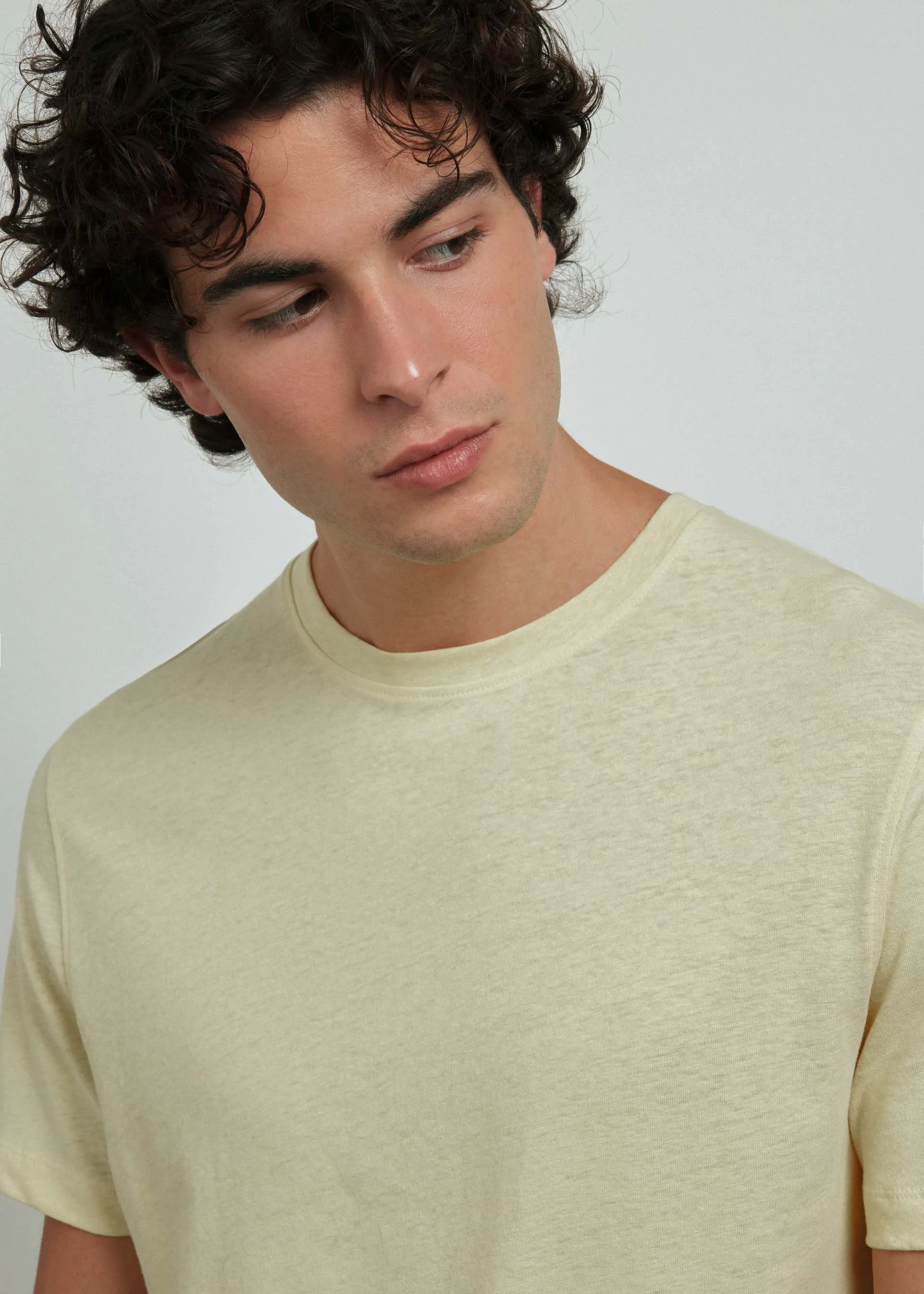 T shirt basic in lino