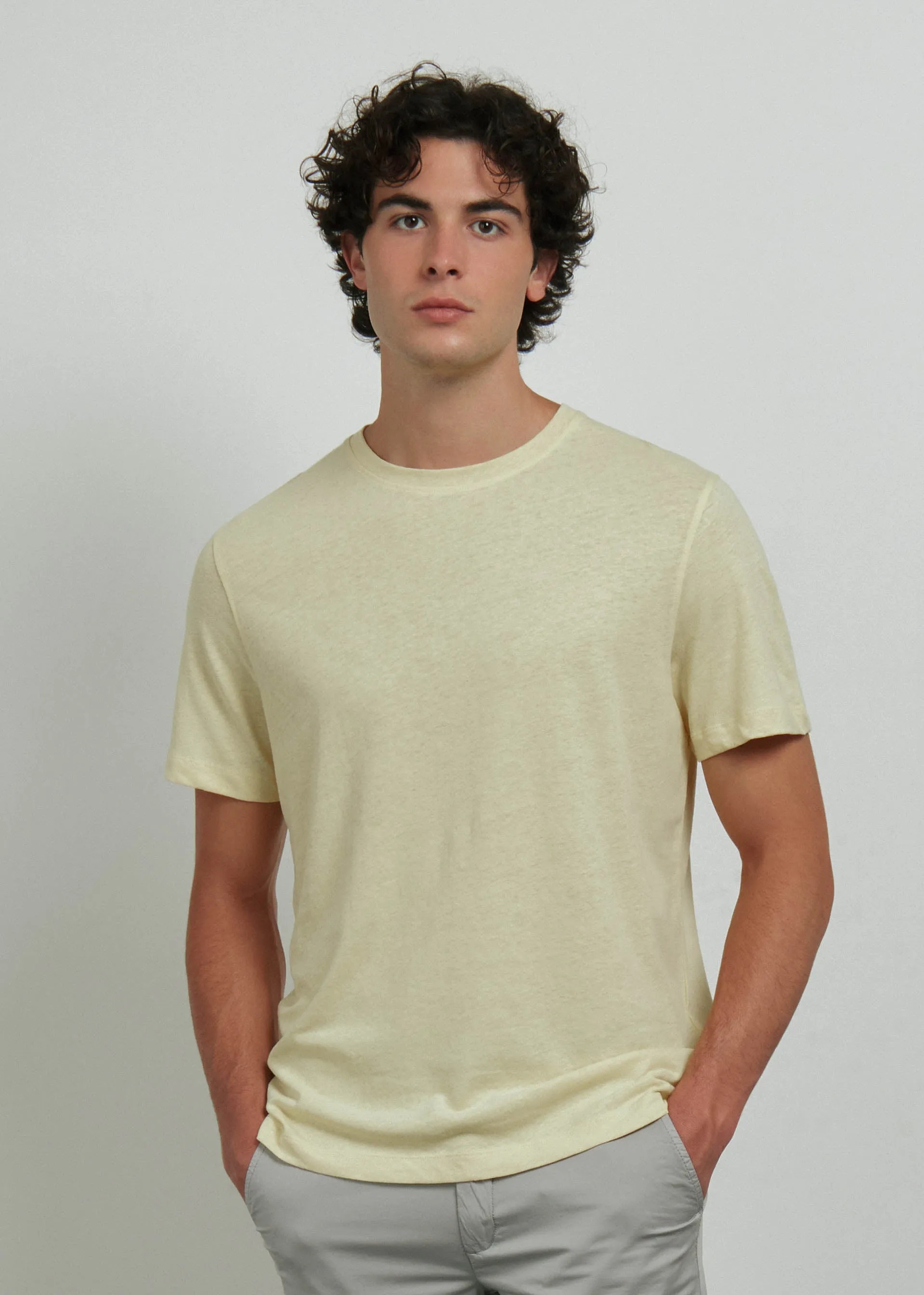 T shirt basic in lino