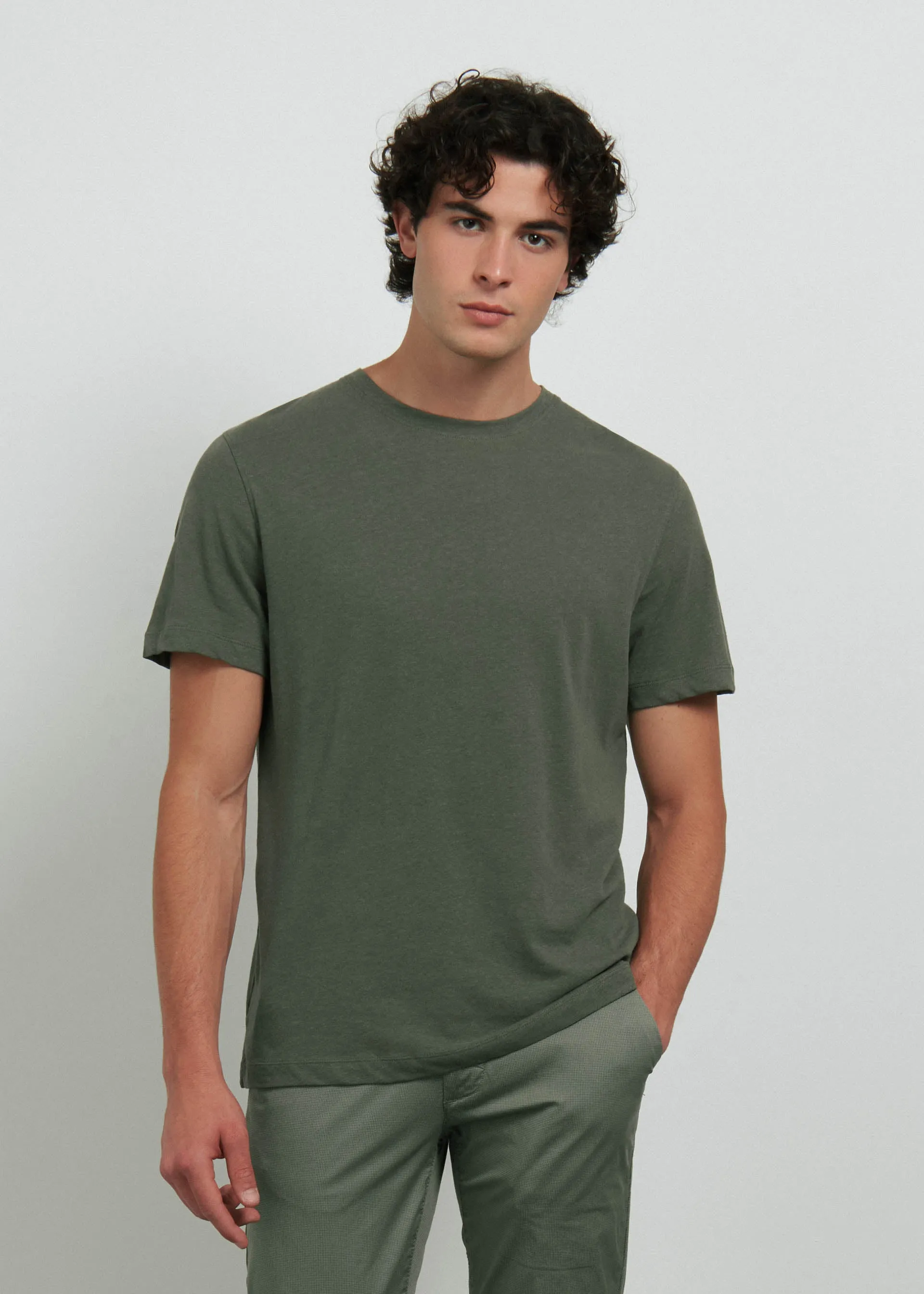 T shirt basic in lino