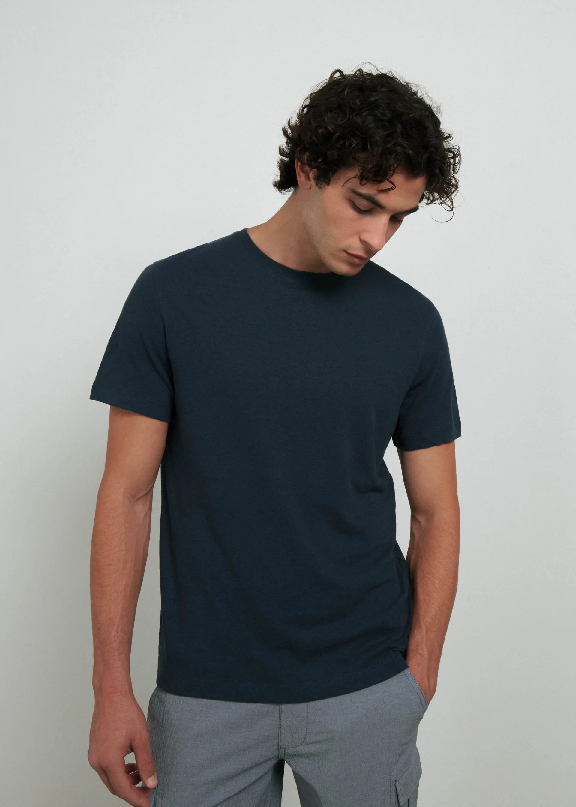 T shirt basic in lino