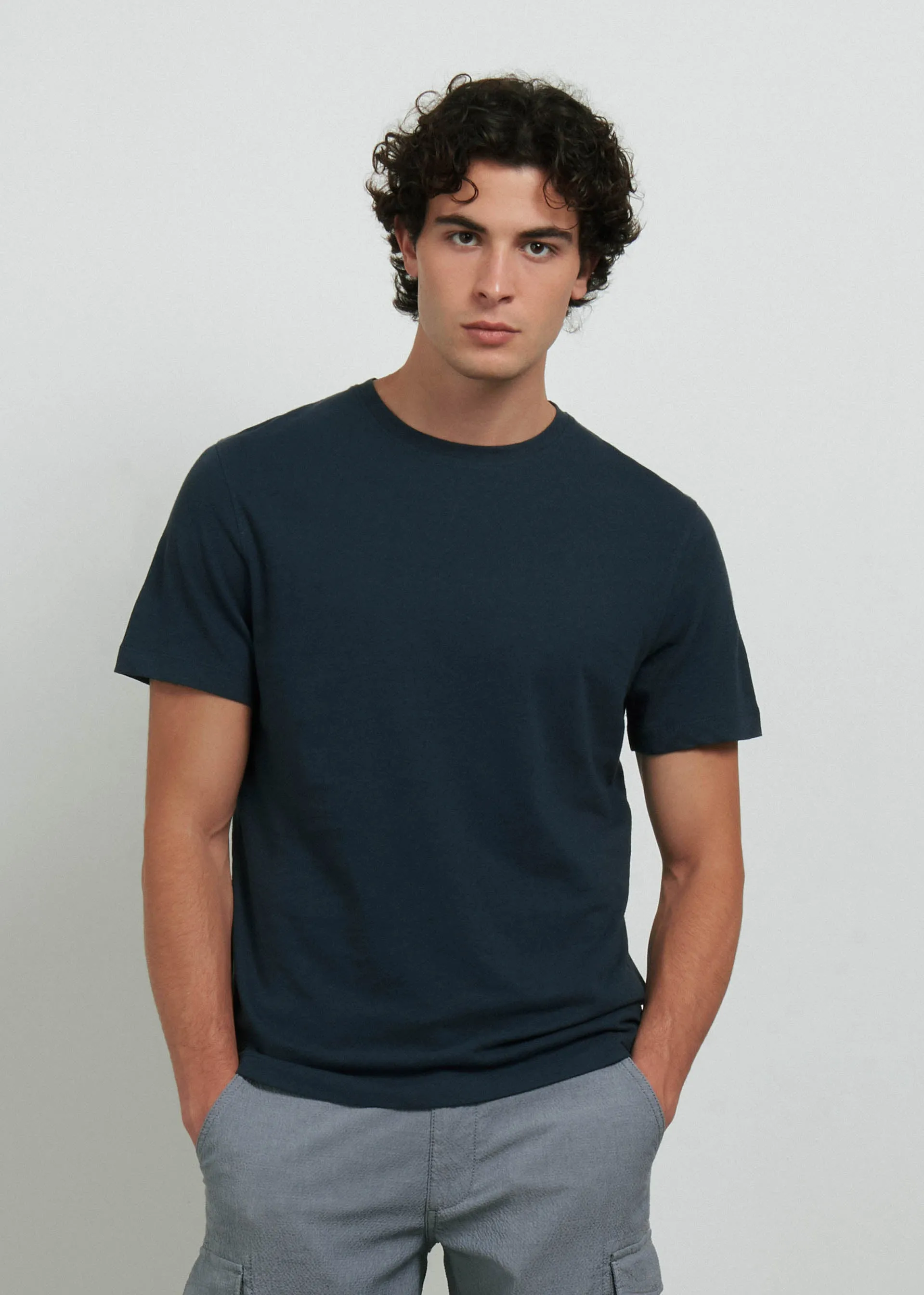 T shirt basic in lino