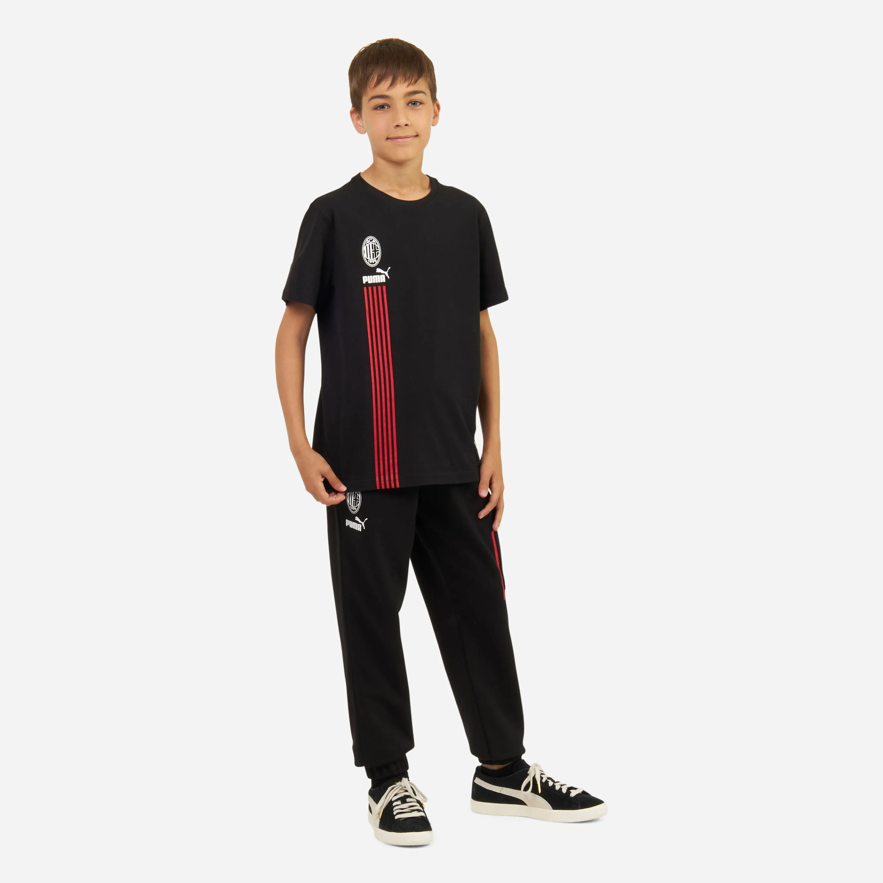 T-SHIRT MILAN BAMBINO CON STAMPE E PATCH