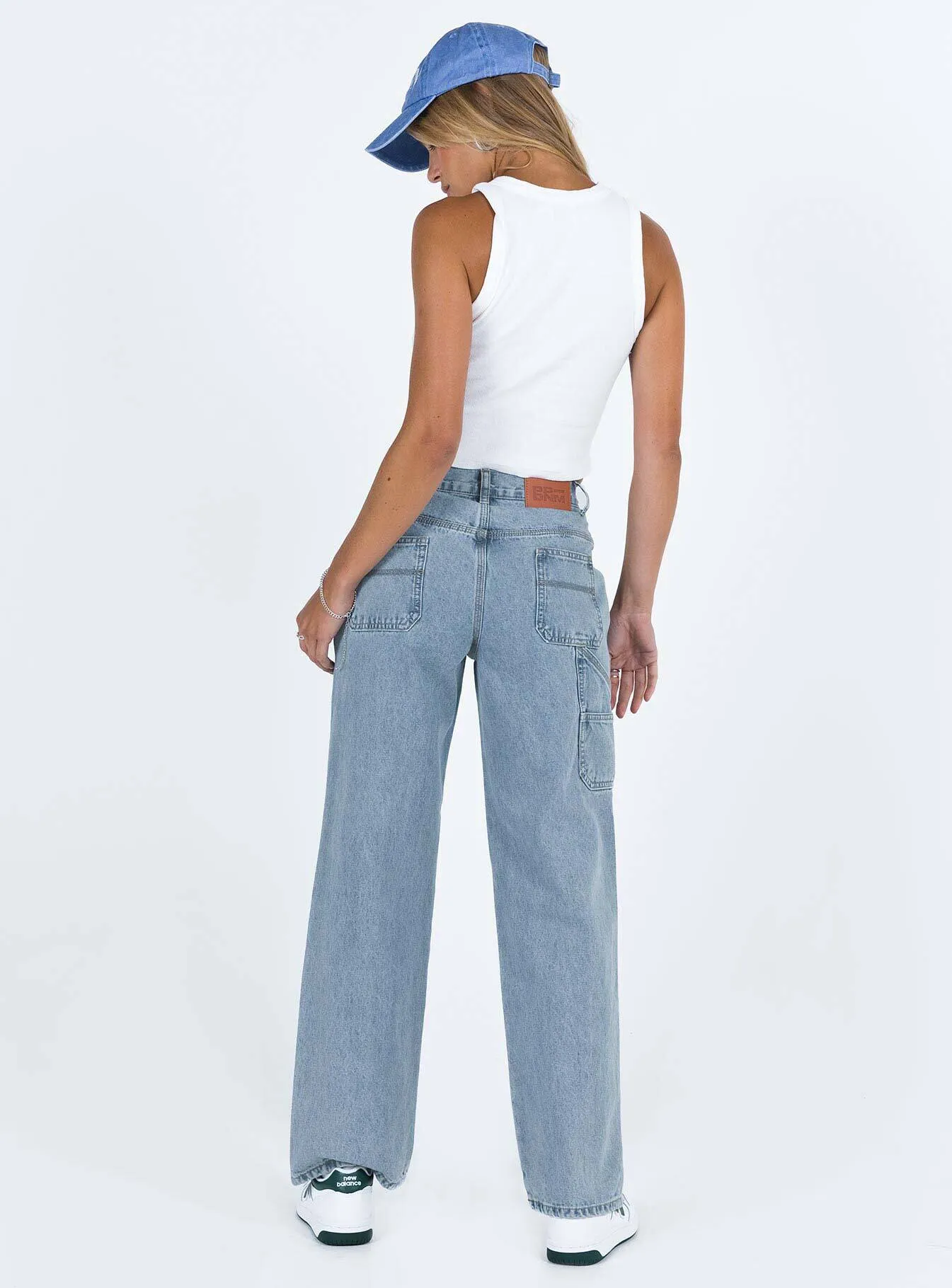 Tami Cargo Jeans Mid Wash Denim