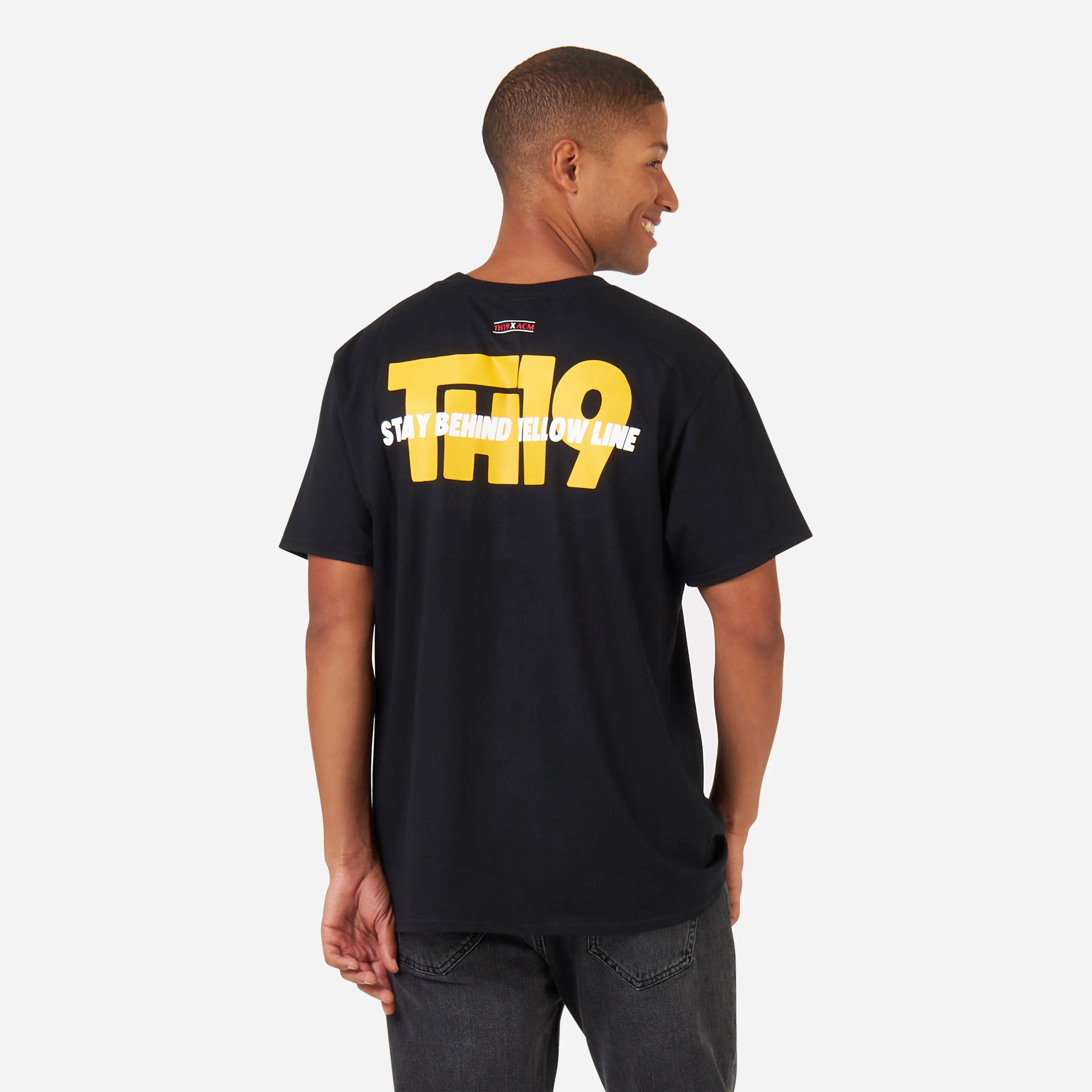 TH19 X ACM - T-SHIRT NERA CON STAMPA SUL DAVANTI E RETRO