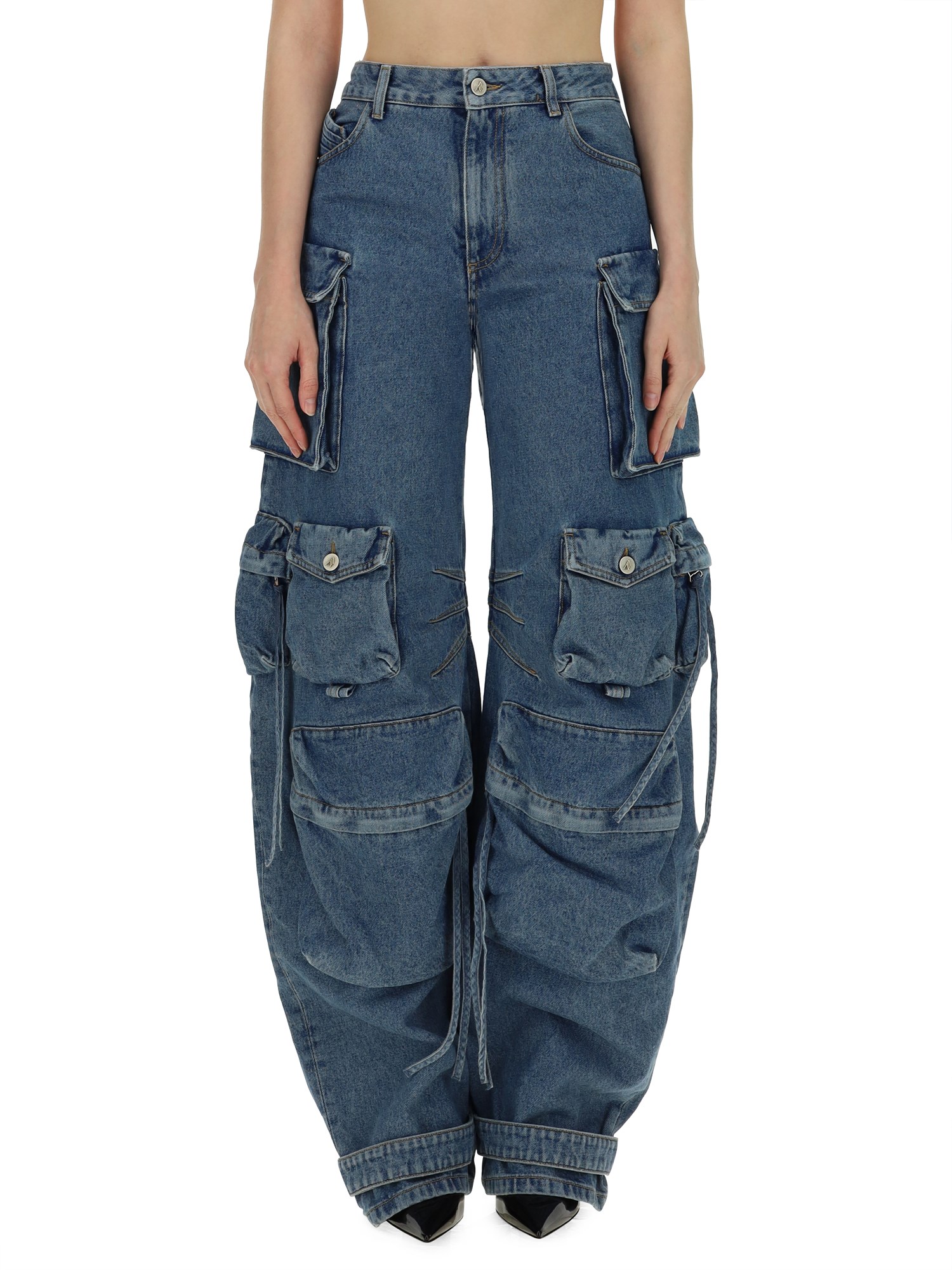 THE ATTICO    FERN COTTON DENIM JEANS