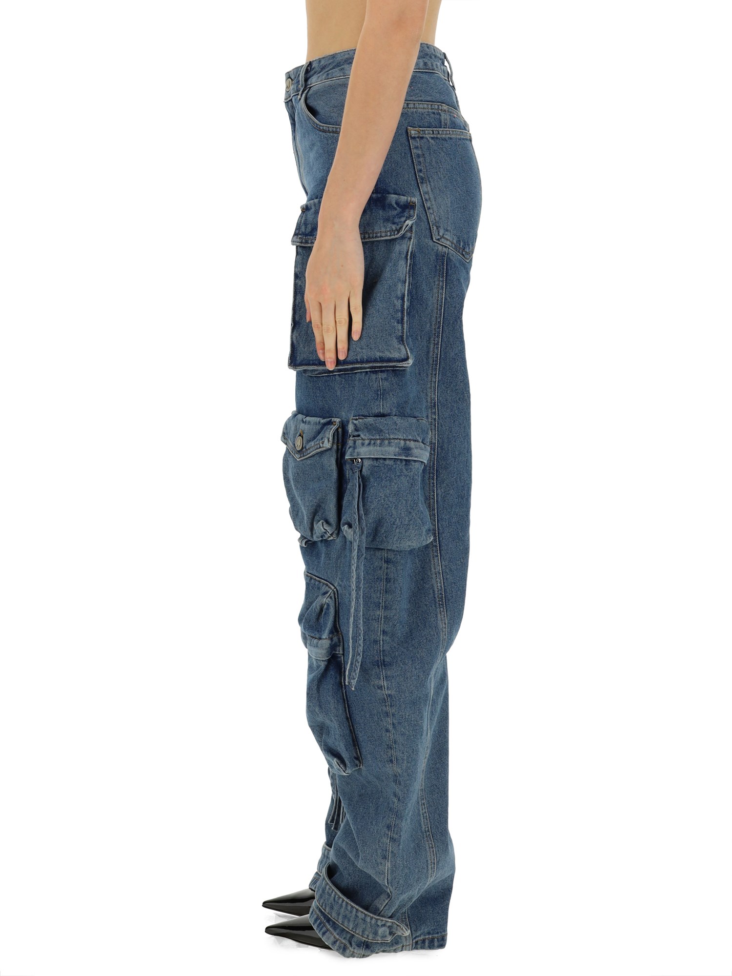 THE ATTICO    FERN COTTON DENIM JEANS