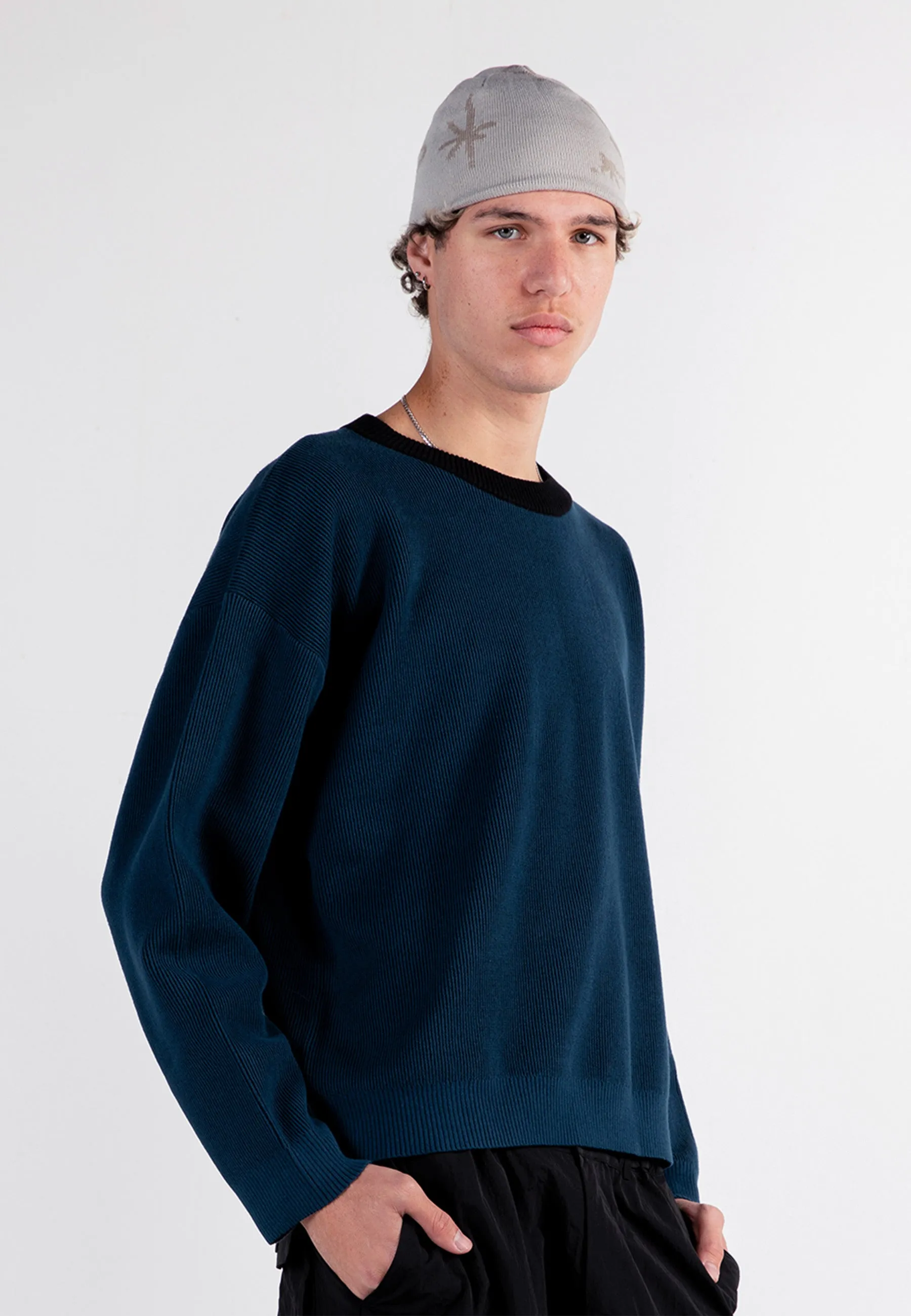 Therapy Knitted Sweater - Blue