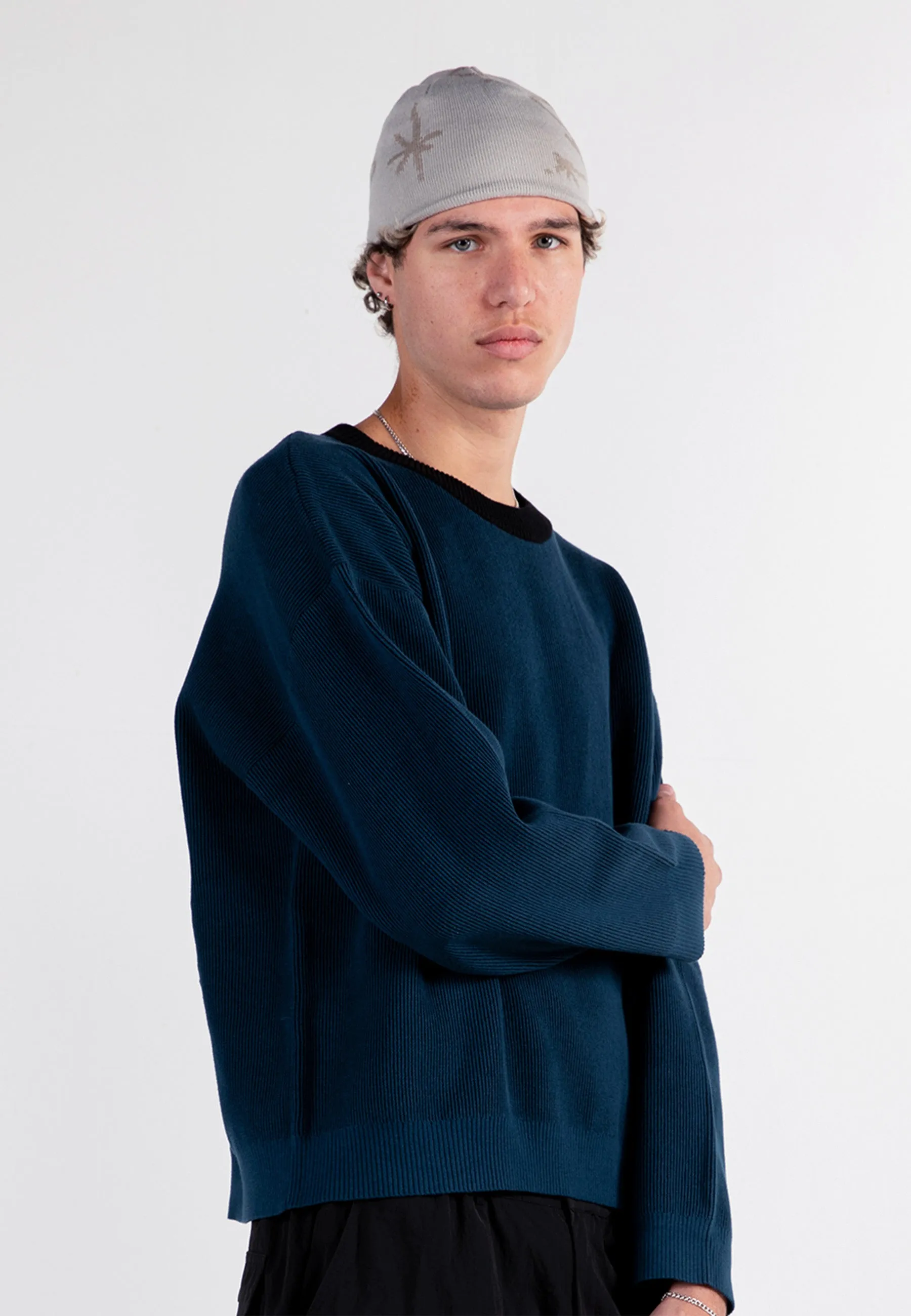 Therapy Knitted Sweater - Blue