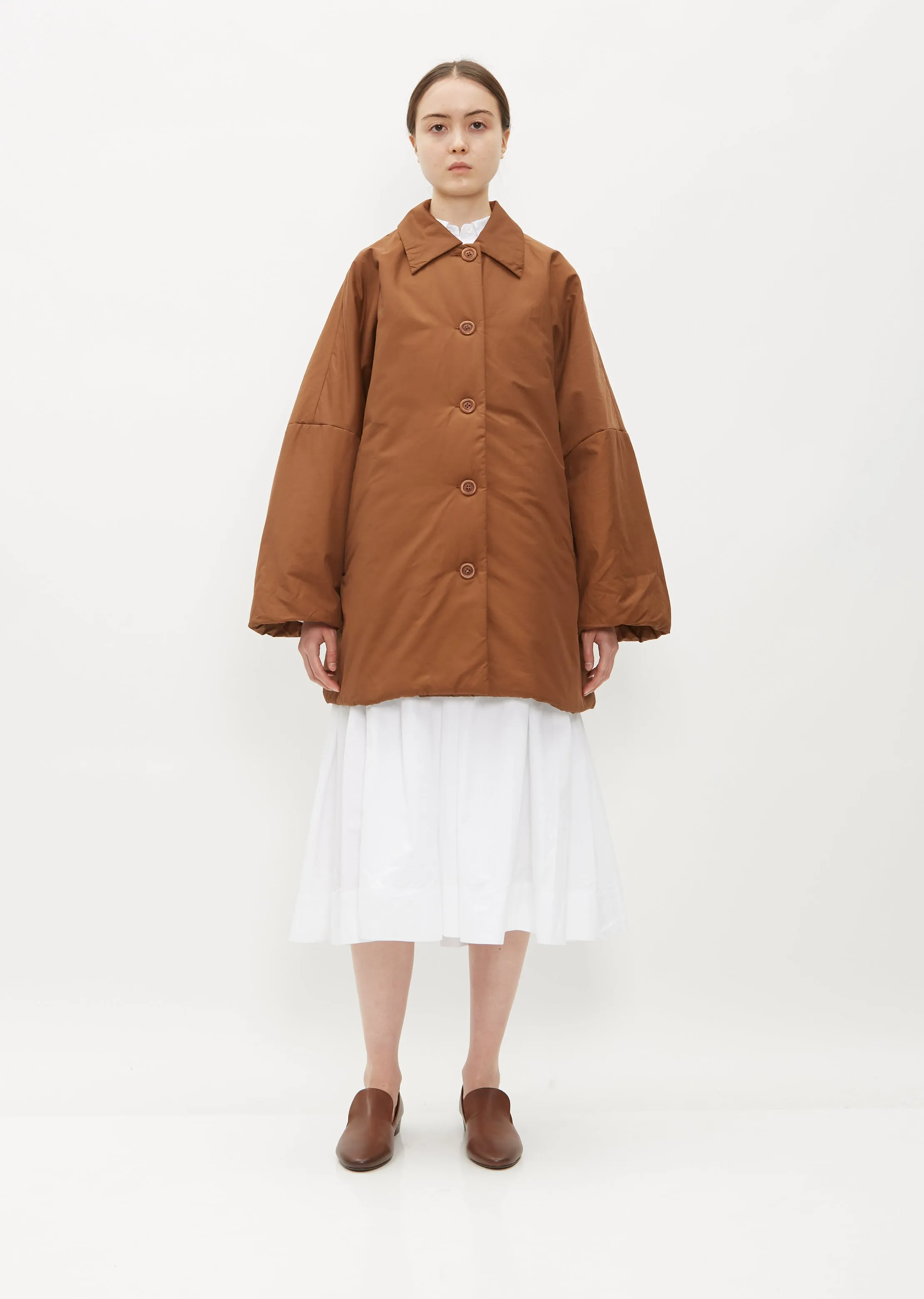 Triangle Technical Cotton Coat — Cinnamon