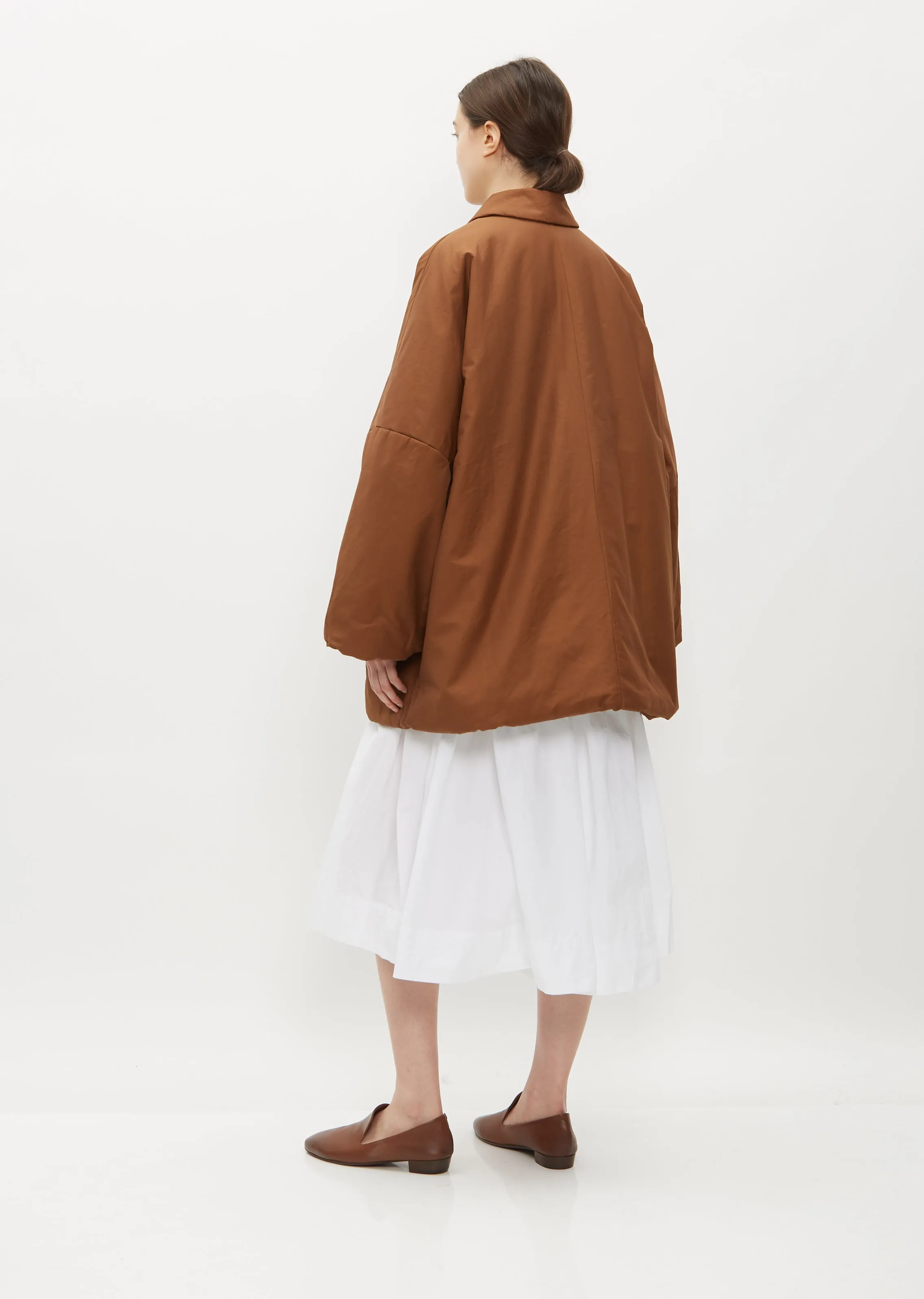 Triangle Technical Cotton Coat — Cinnamon